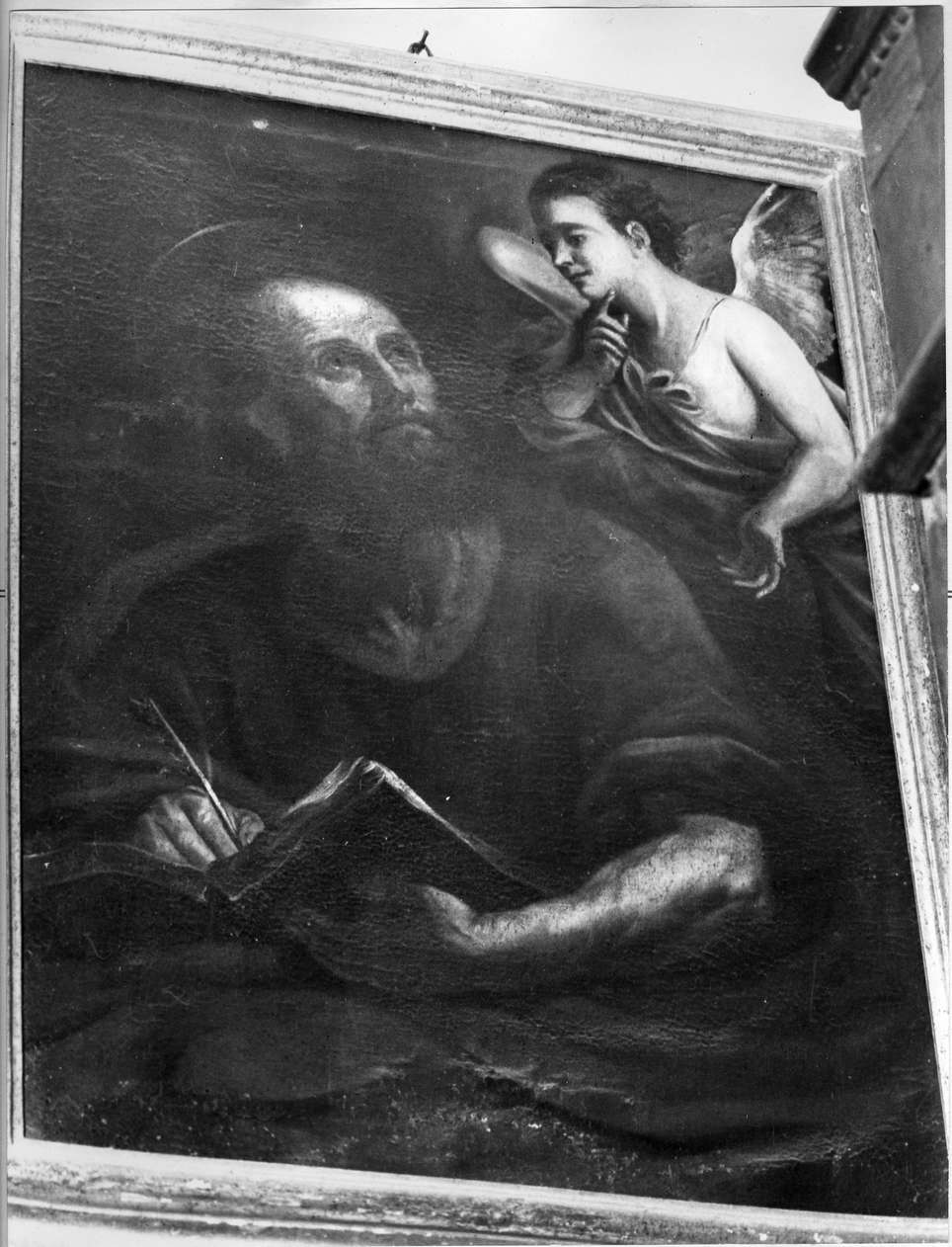 San Matteo e l'angelo (dipinto, opera isolata) - ambito italiano (sec. XVIII)