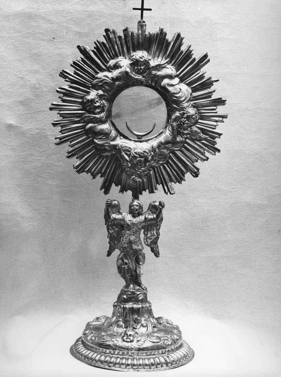 ostensorio - a raggiera, opera isolata - bottega italiana (secc. XVIII/ XIX)