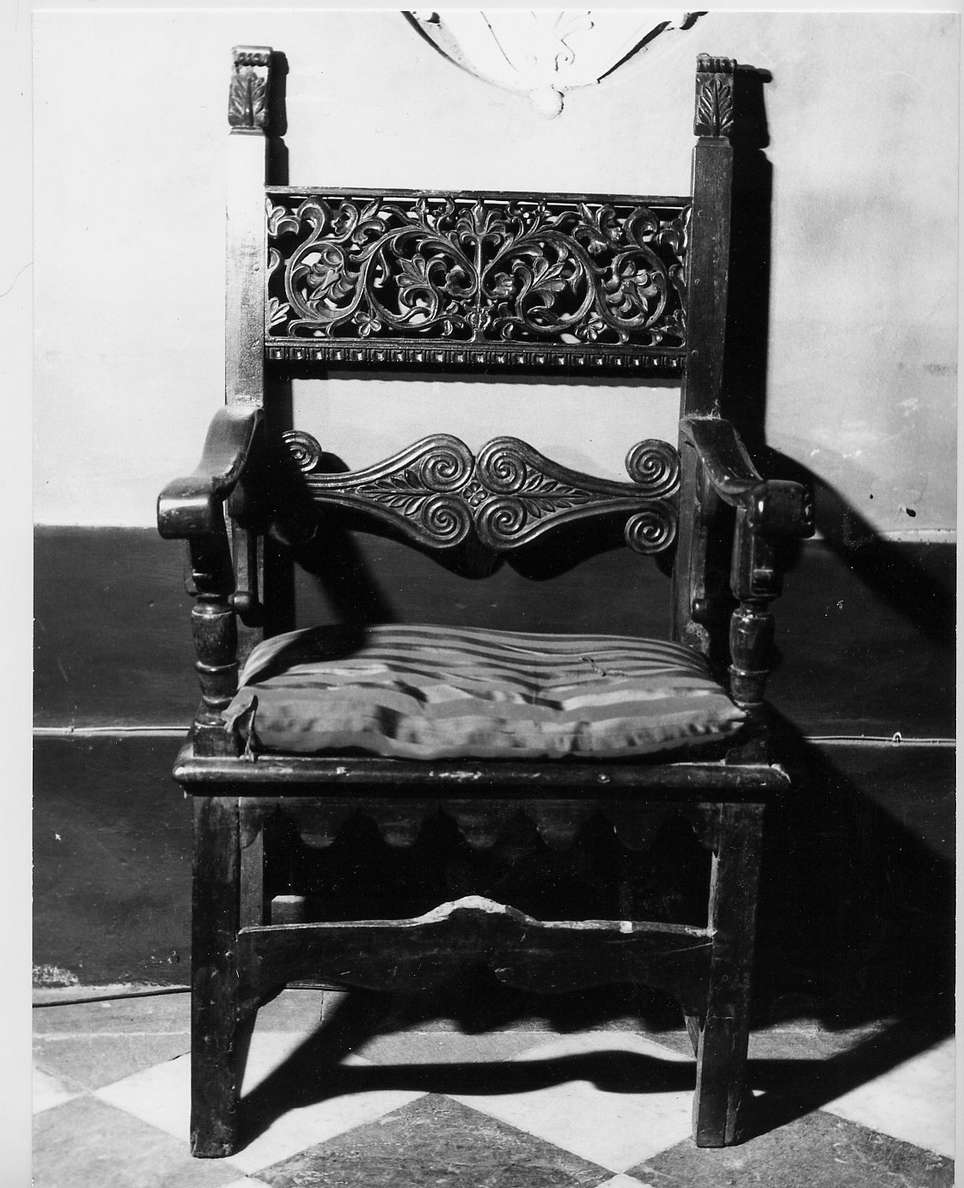 seggio, opera isolata - ambito italiano (sec. XVII)