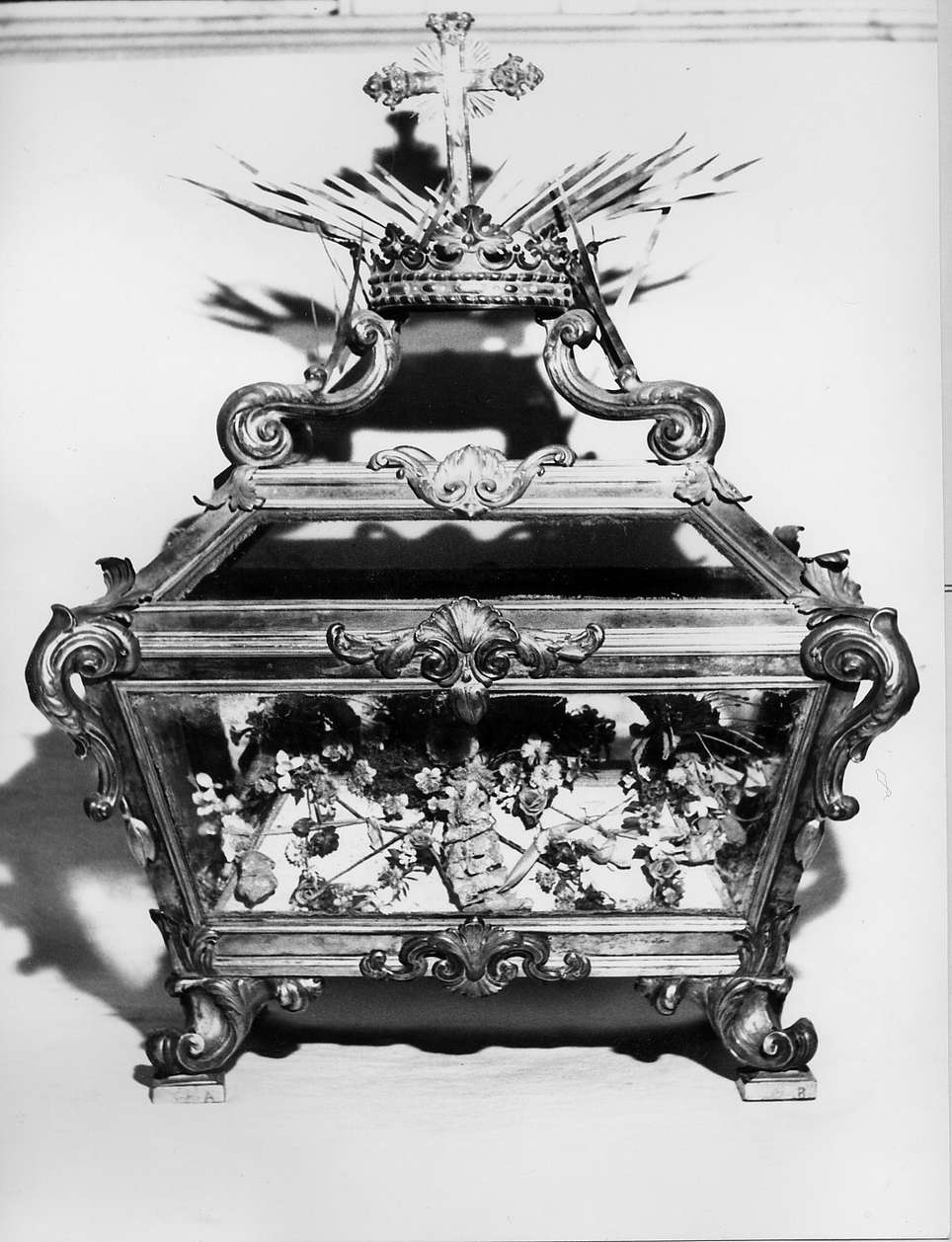 reliquiario a teca - a urna, opera isolata - bottega genovese (sec. XVIII)