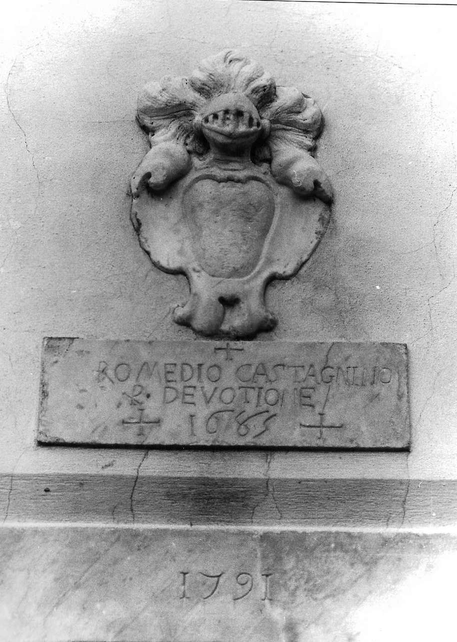 emblema (insegna, opera isolata) - bottega italiana (ultimo quarto sec. XVII)