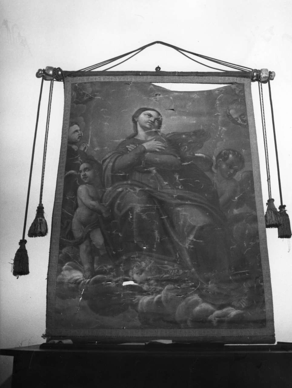 Madonna Assunta (stendardo processionale, opera isolata) - ambito italiano (sec. XIX)