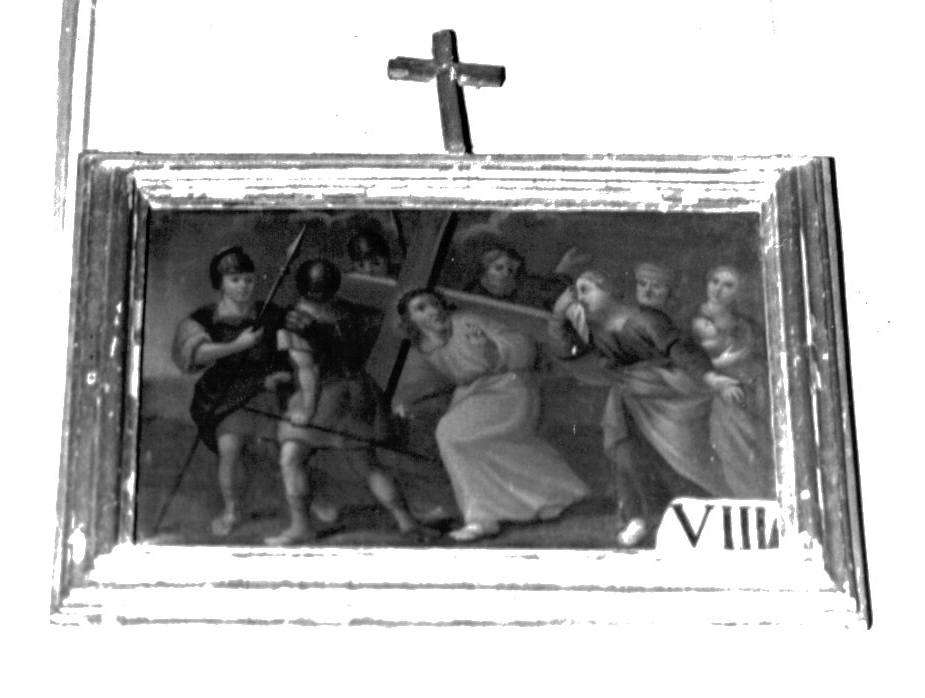 stazione VIII: Gesù consola le donne di Gerusalemme (dipinto, elemento d'insieme) - ambito italiano (secc. XVIII/ XIX)