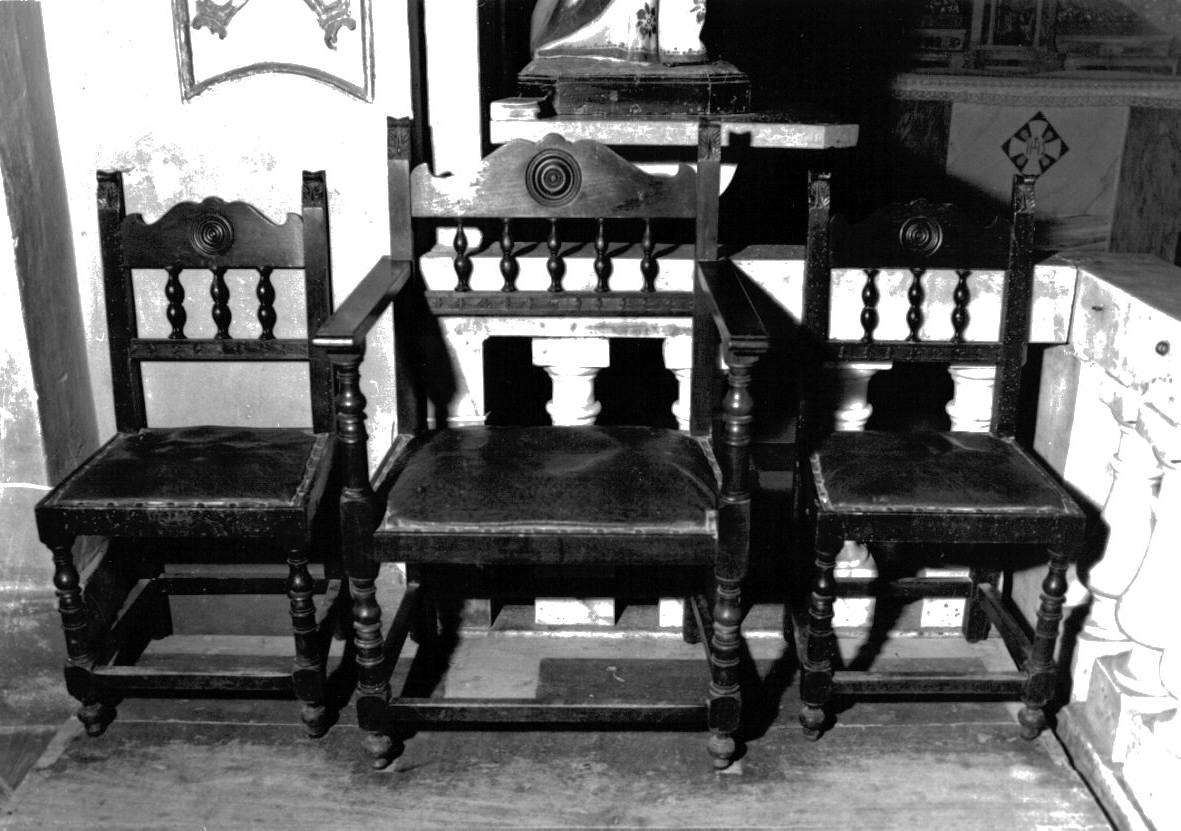 sedia - a braccioli, pendant - bottega italiana (sec. XVII)