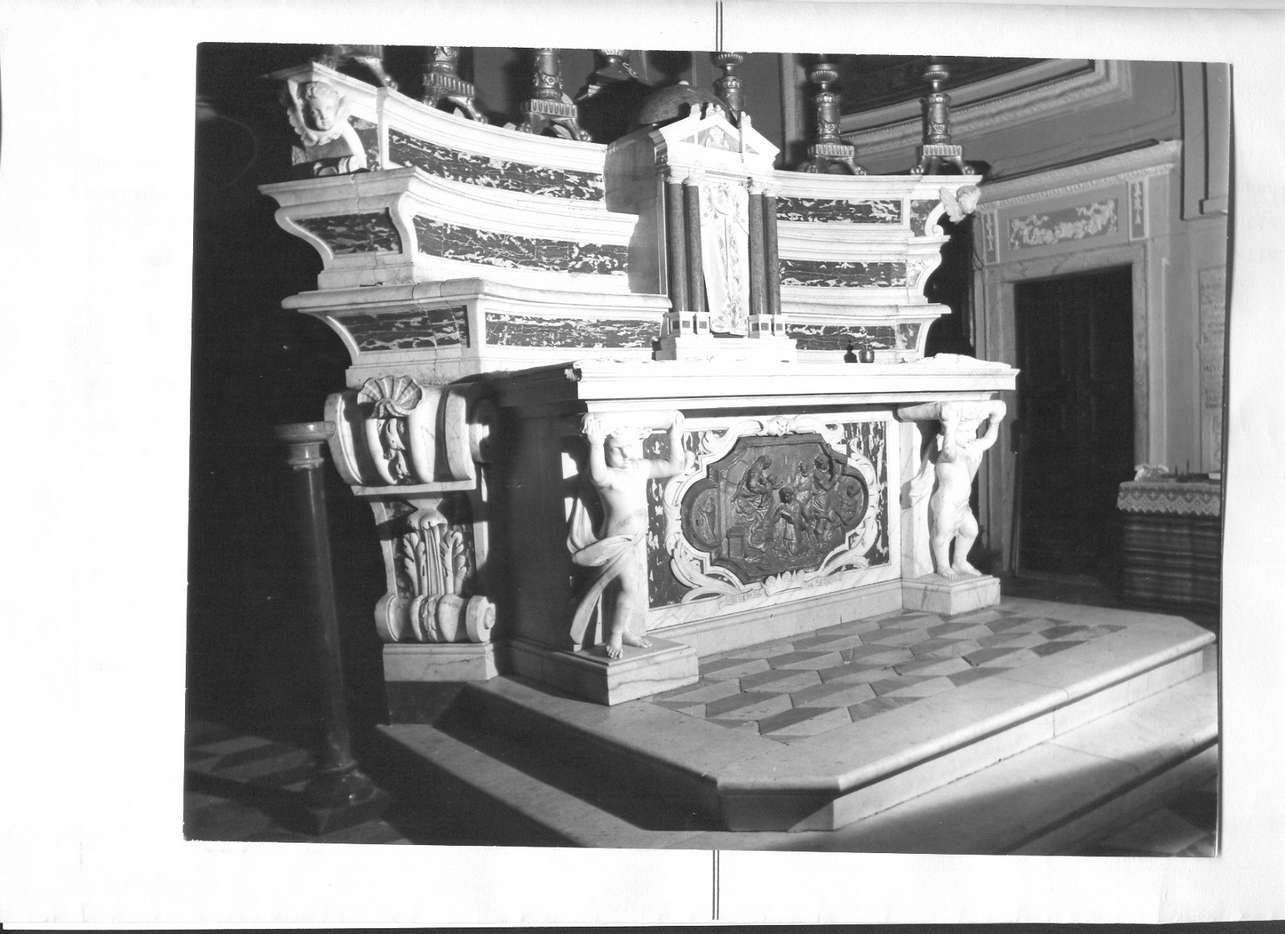 Annunciazione (altare maggiore, insieme) - bottega carrarese (seconda metà sec. XVIII)