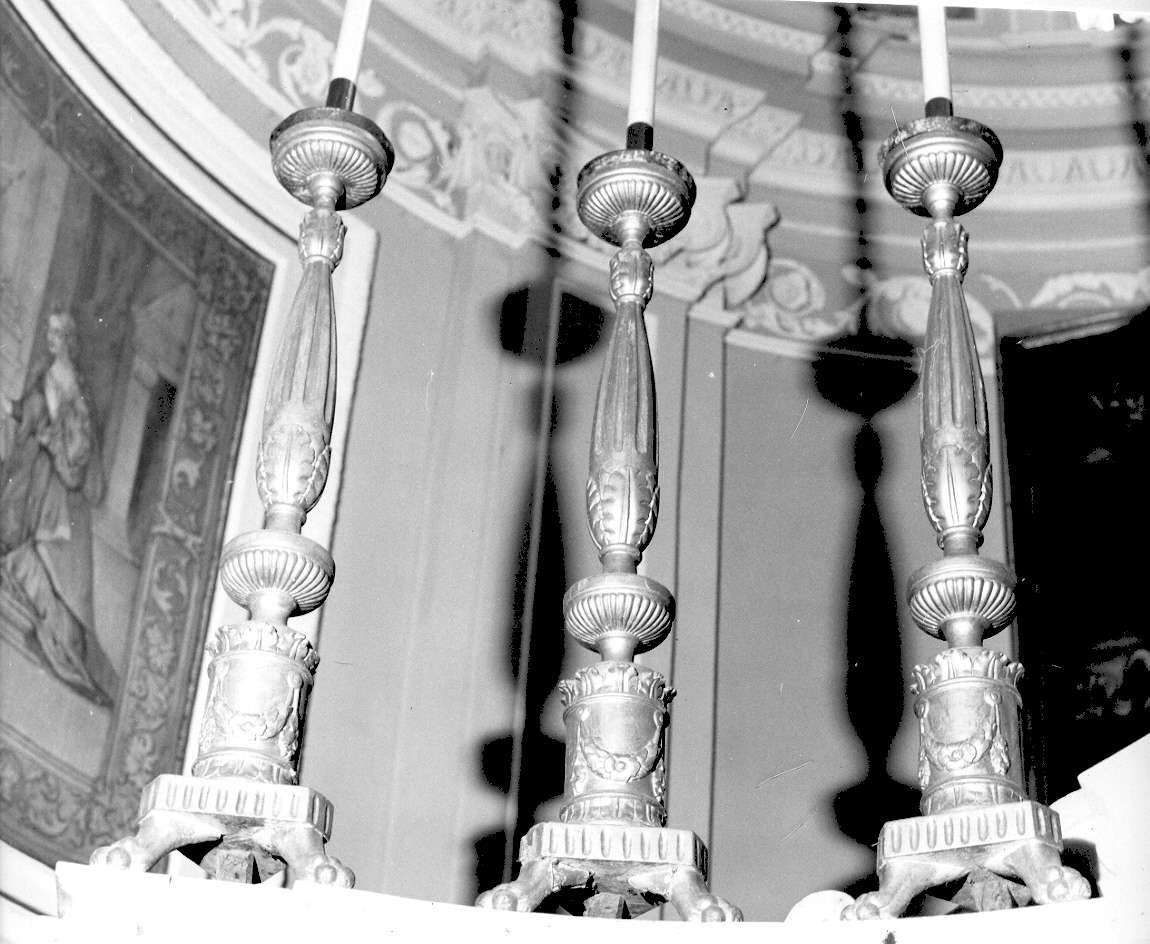 candeliere da chiesa, serie - PRODUZIONE LIGURE (secc. XIX/ XX)