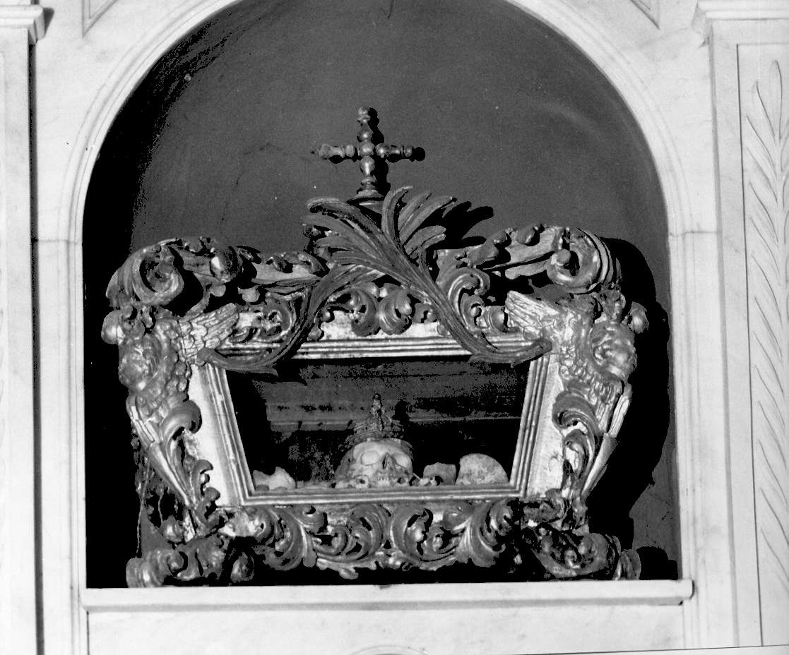 reliquiario a teca - a urna, opera isolata - PRODUZIONE LIGURE (secc. XVII/ XVIII)