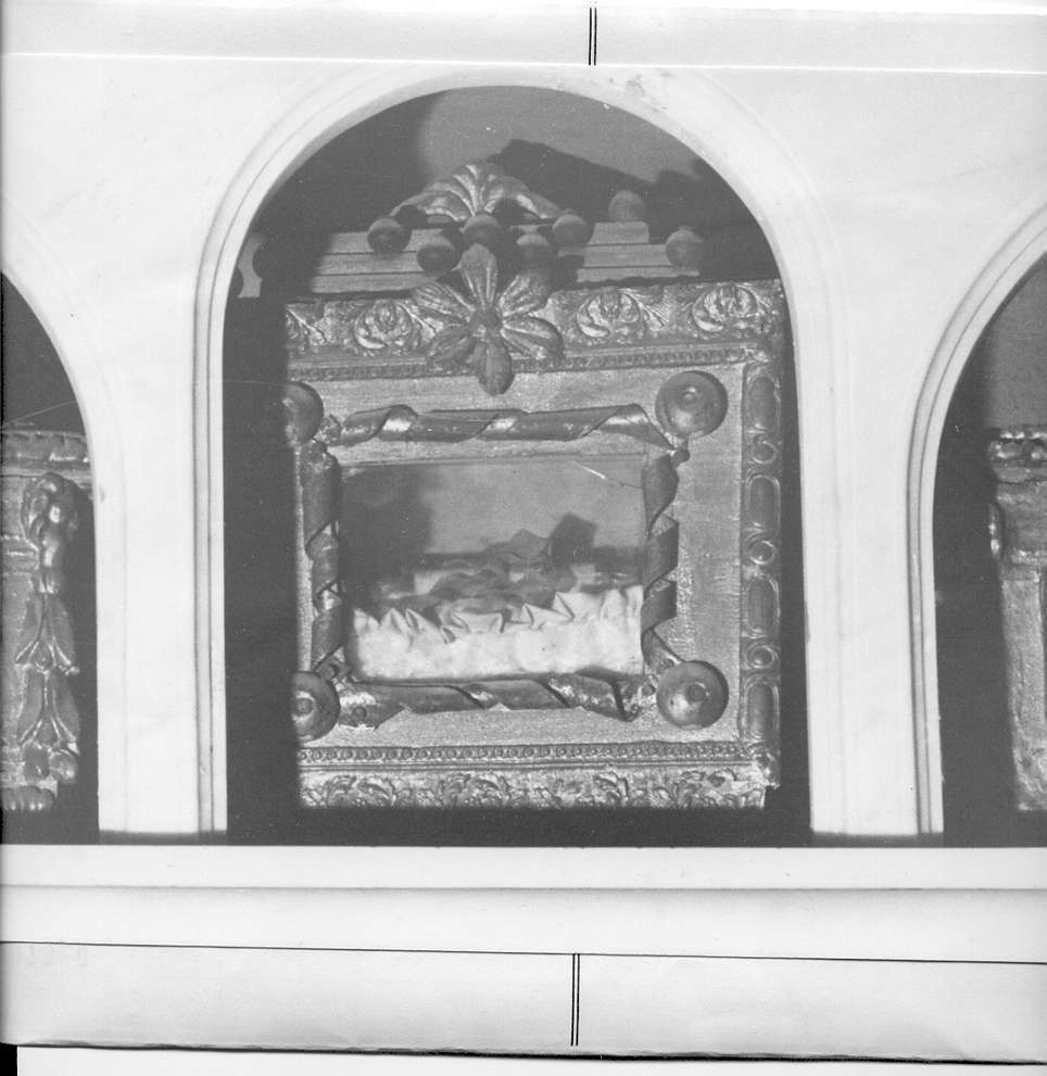 reliquiario a teca - a urna, opera isolata - PRODUZIONE LIGURE (secc. XVII/ XVIII)