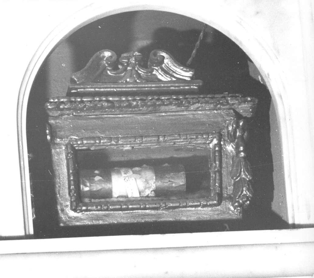 reliquiario a teca - a urna, coppia - PRODUZIONE LIGURE (secc. XVII/ XVIII)
