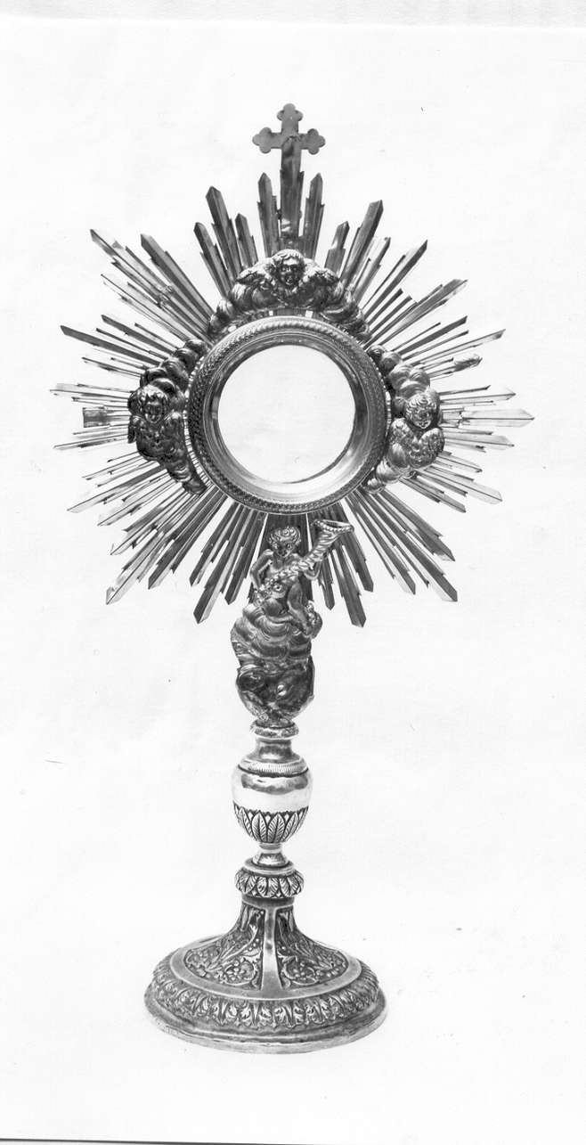 ostensorio - a raggiera, opera isolata - PRODUZIONE GENOVESE (inizio sec. XIX)