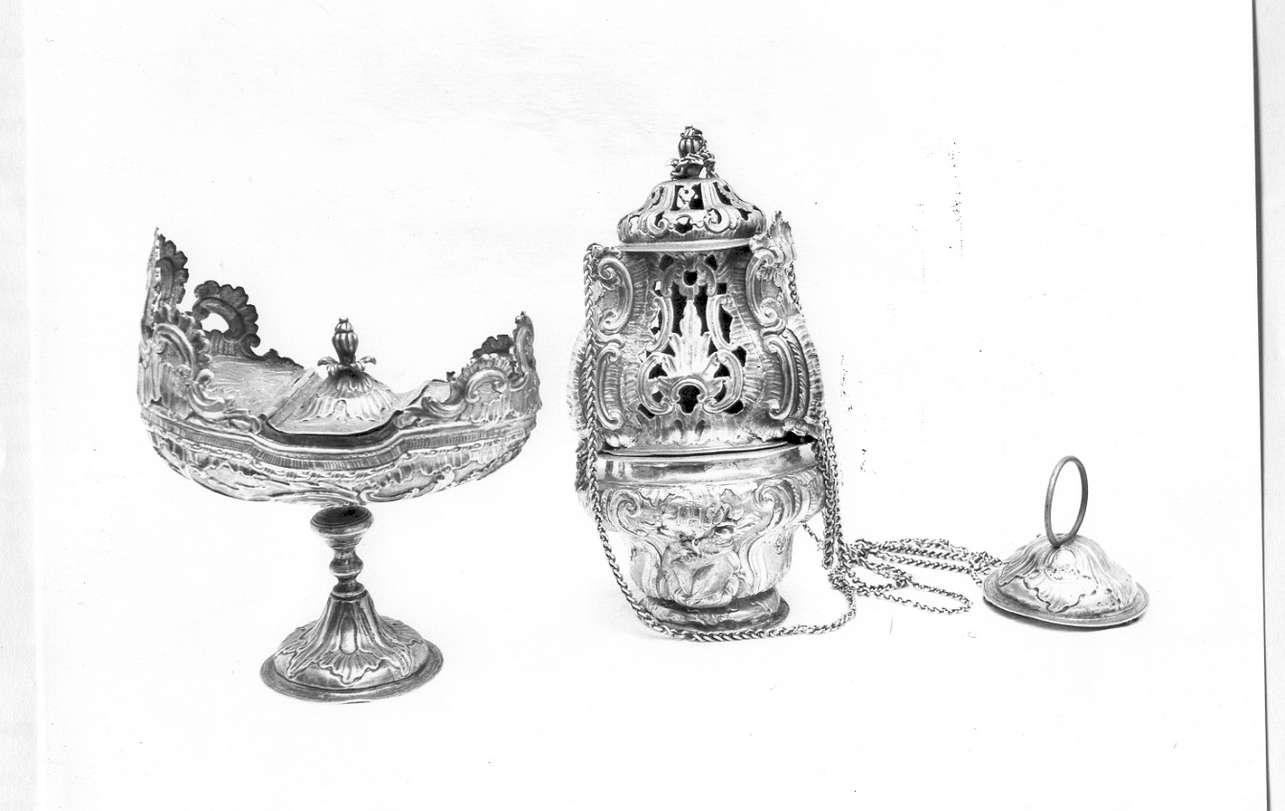 navicella portaincenso, opera isolata - PRODUZIONE GENOVESE (ultimo quarto sec. XVIII)