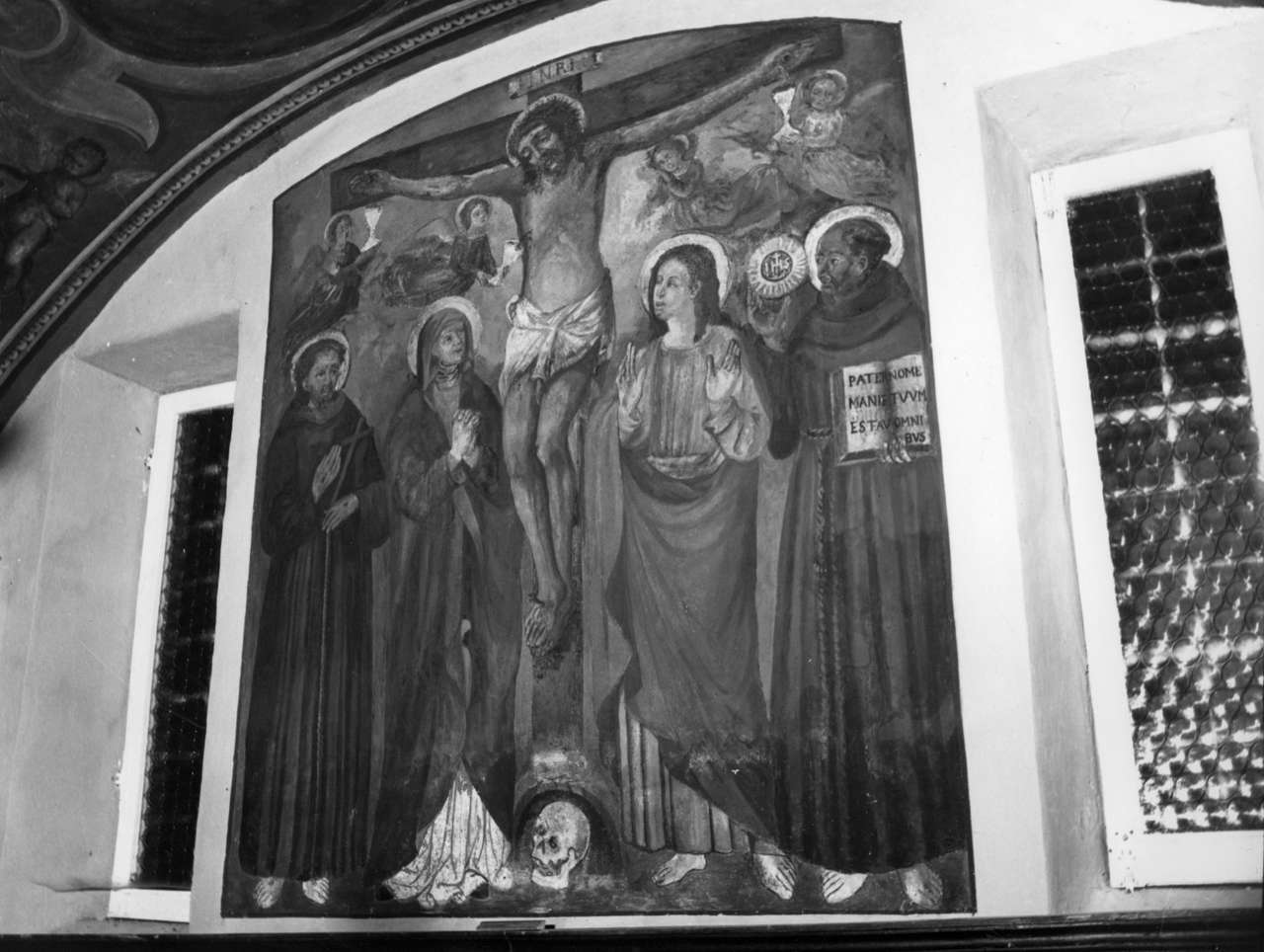 crocifissione di Cristo con la Madonna e santi (dipinto, opera isolata) - ambito ligure (inizio sec. XVII)