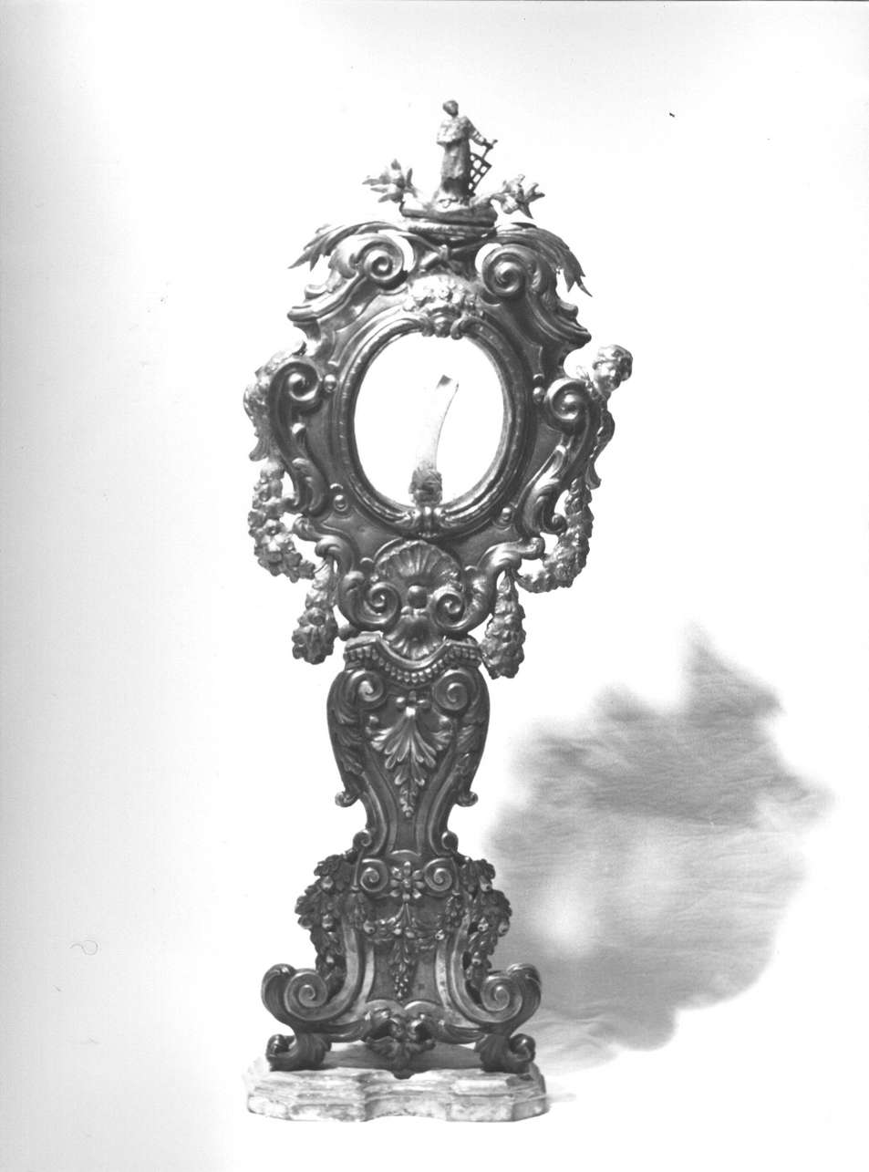 reliquiario - a ostensorio, opera isolata - bottega ligure (fine/inizio secc. XVIII/ XIX)