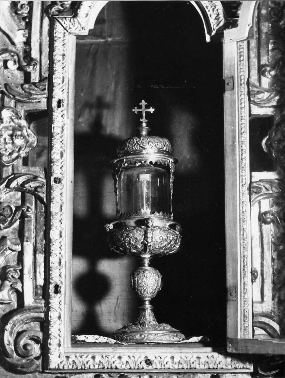 reliquiario - a bicchiere, opera isolata - bottega ligure (fine/inizio secc. XVII/ XVIII)