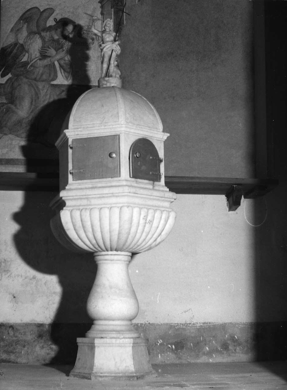 motivi decorativi architettonici (base di fonte battesimale, elemento d'insieme) - bottega ligure (sec. XIX)