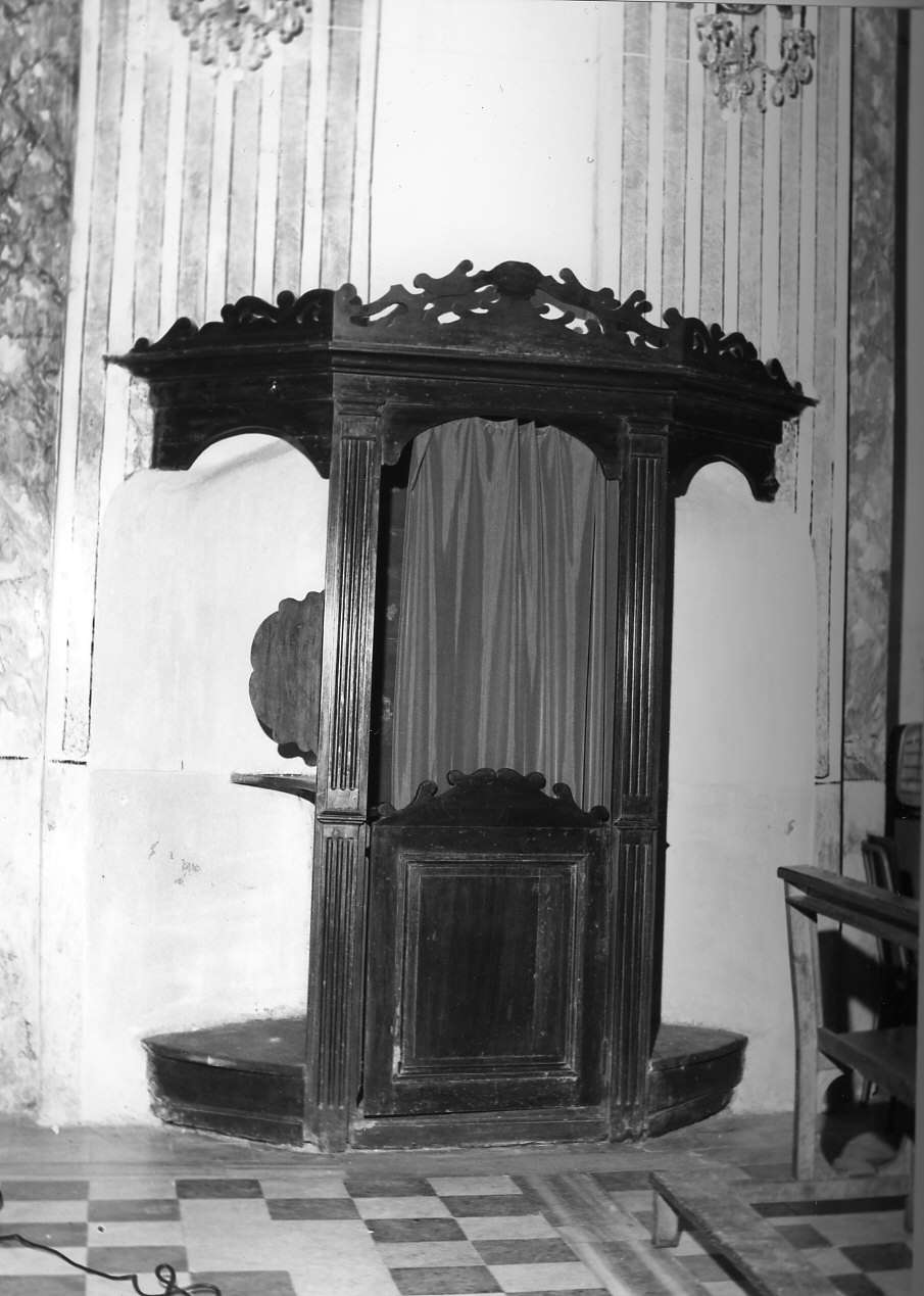 motivi decorativi architettonici (porta di confessionale, elemento d'insieme) - bottega ligure (sec. XIX)