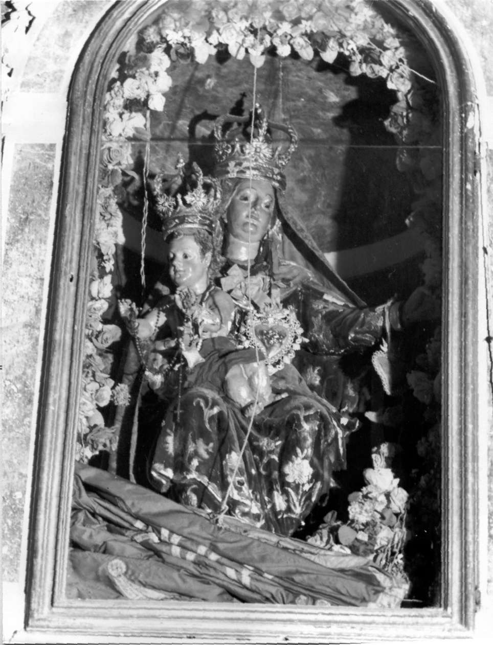 Madonna con Bambino (statua processionale, elemento d'insieme) - manifattura ligure (sec. XIX)