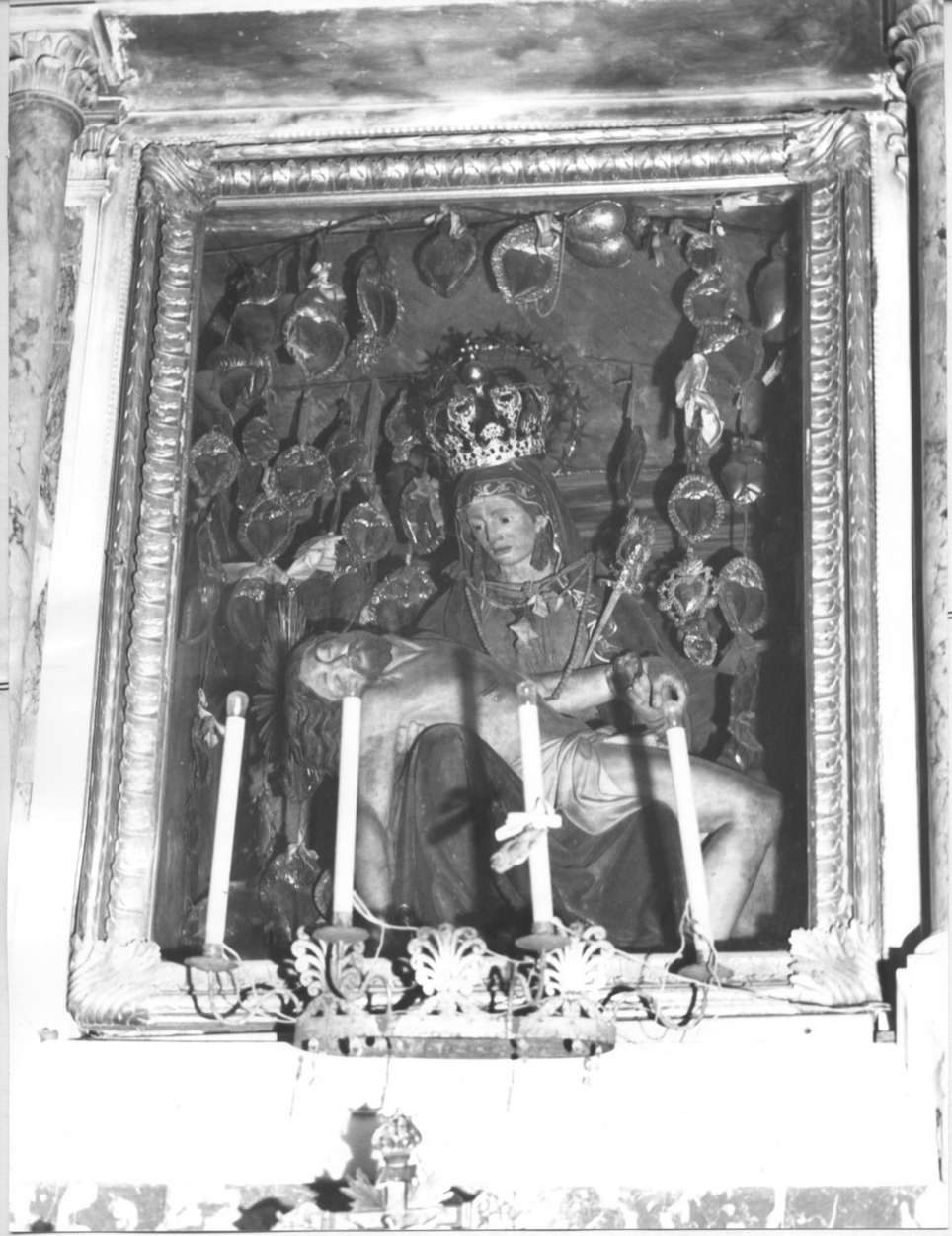 pietà (statua processionale, elemento d'insieme) - manifattura ligure (sec. XVIII)