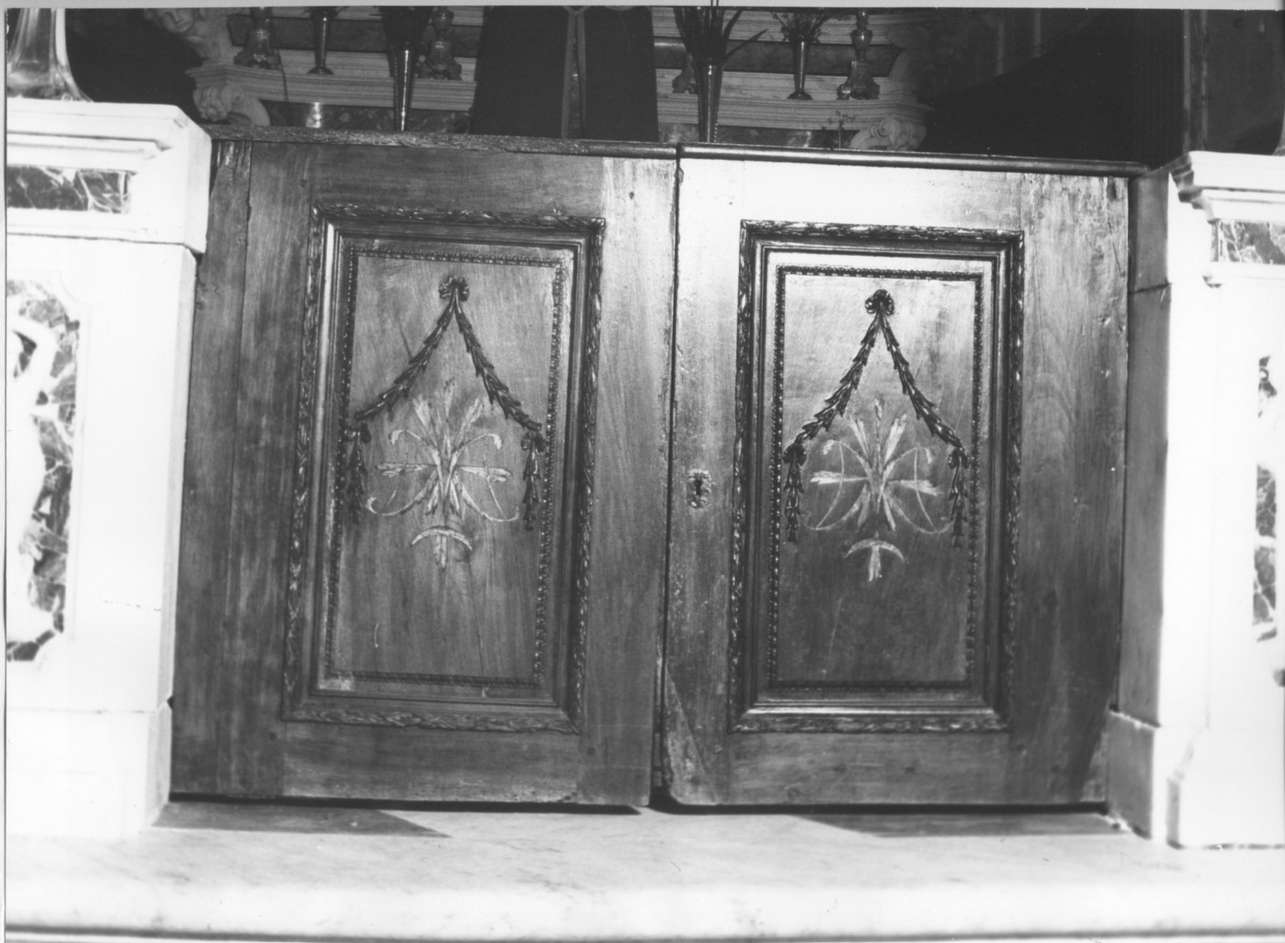 simboli mariani (porta - a due battenti, opera isolata) - manifattura ligure (sec. XVIII)