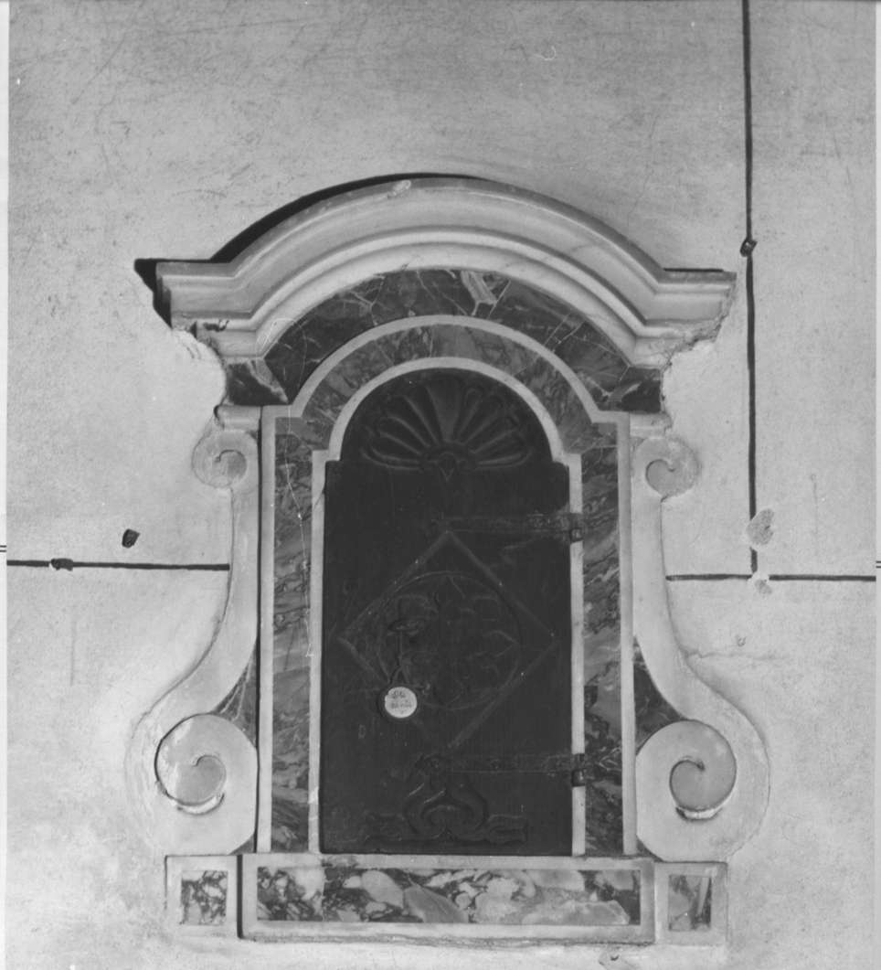 motivi decorativi geometrici (armadietto per oli santi, opera isolata) - manifattura ligure (sec. XVIII)