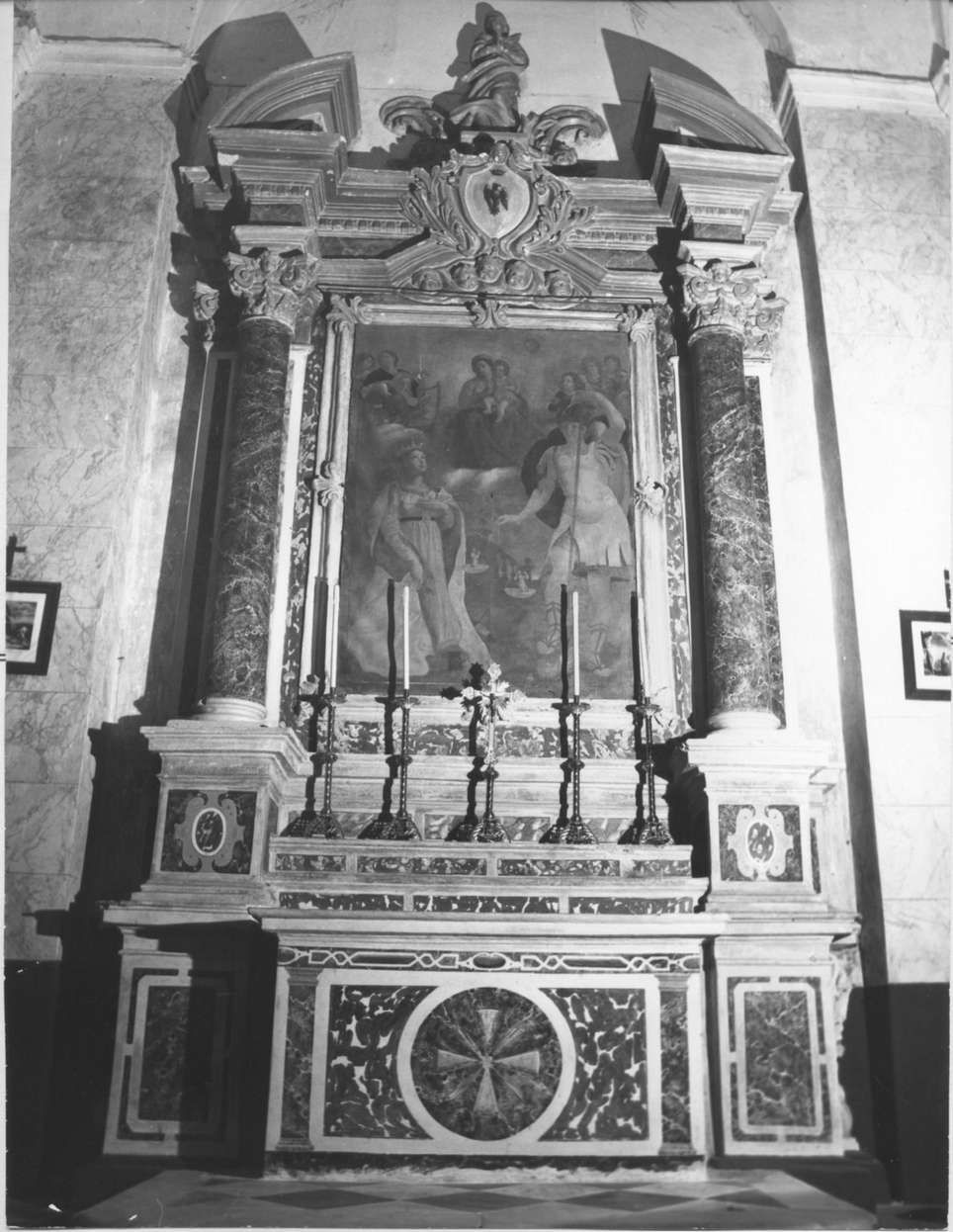 Madonna (altare, insieme) - manifattura ligure (sec. XVIII)