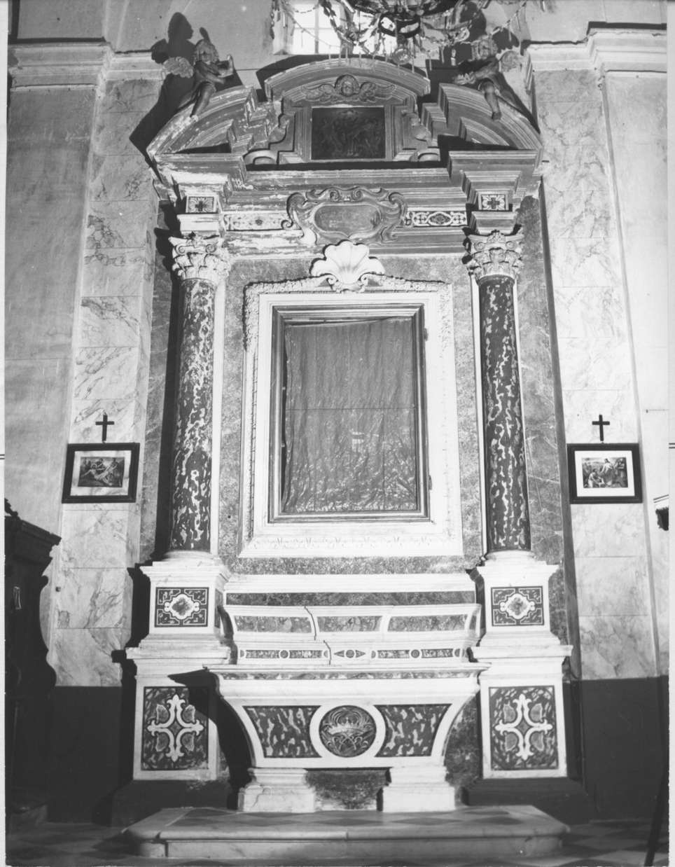 motivi decorativi architettonici (altare, insieme) - manifattura ligure (sec. XVIII)