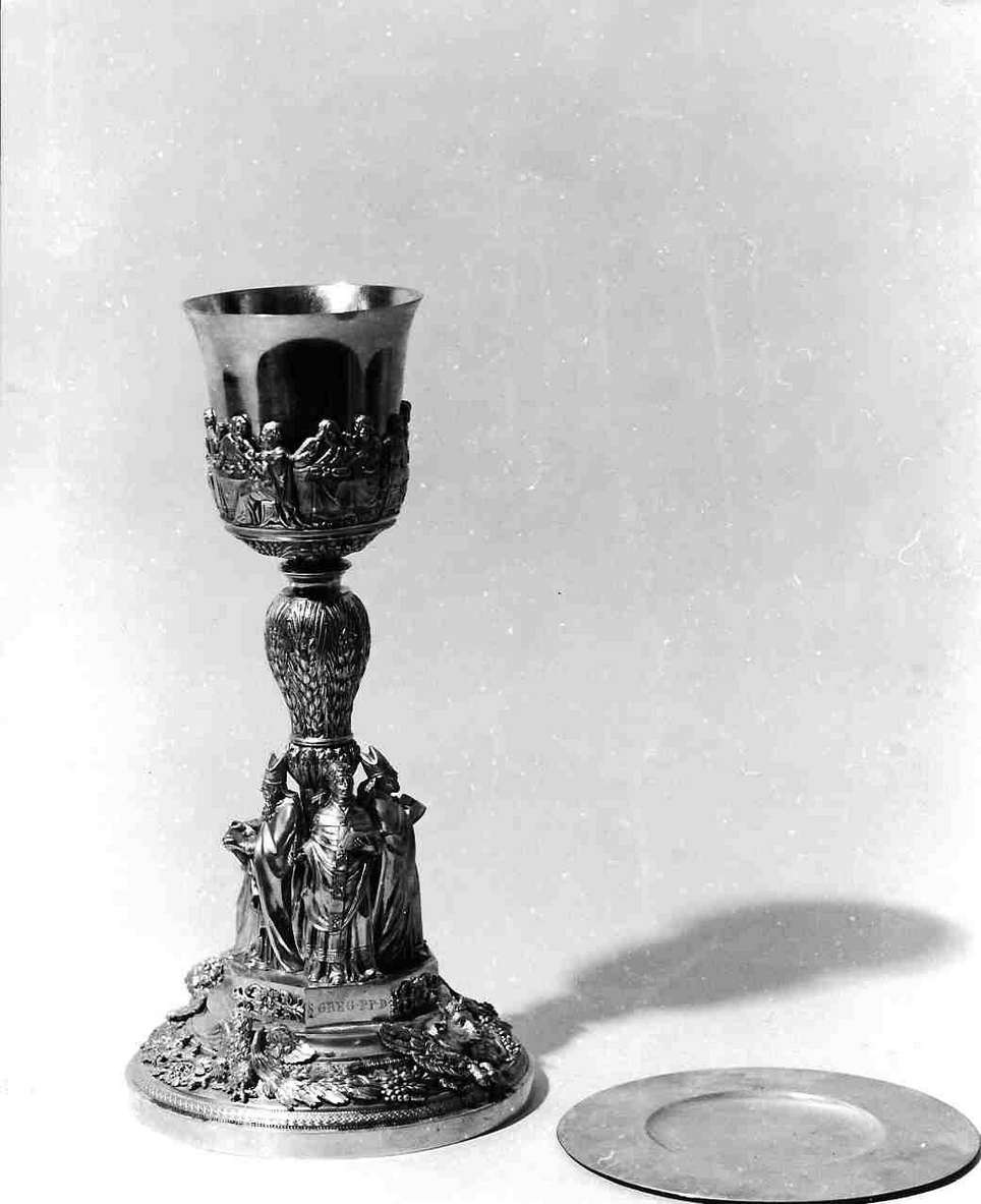 calice con patena, insieme - bottega italiana (ultimo quarto sec. XIX)