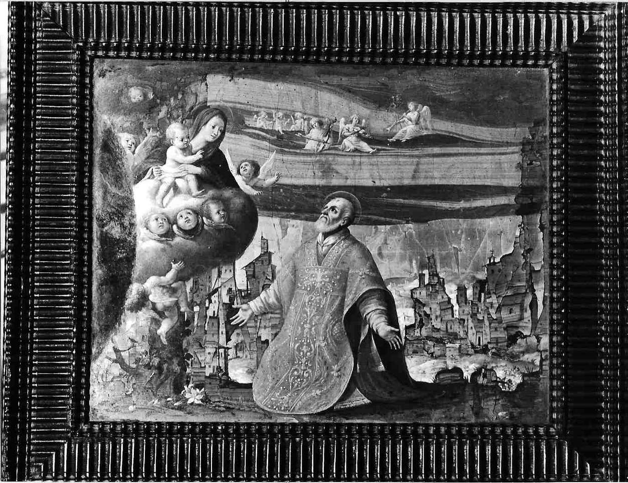 San Filippo Neri ha la visione della Madonna con Bambino (dipinto, opera isolata) di Reni Guido (maniera) (sec. XVIII)