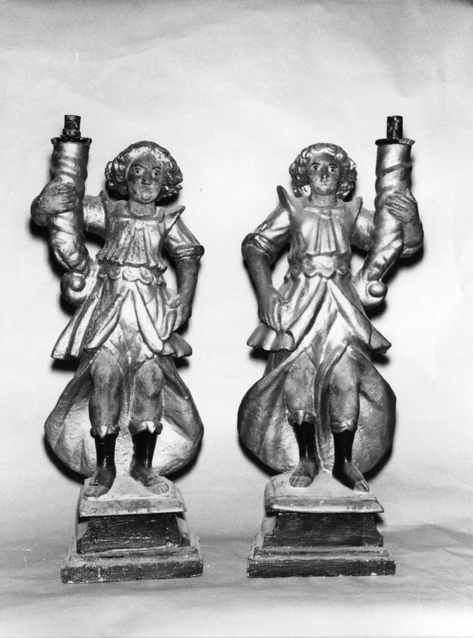 angelo (candelabro - a statuetta, serie) - bottega ligure (sec. XVIII)