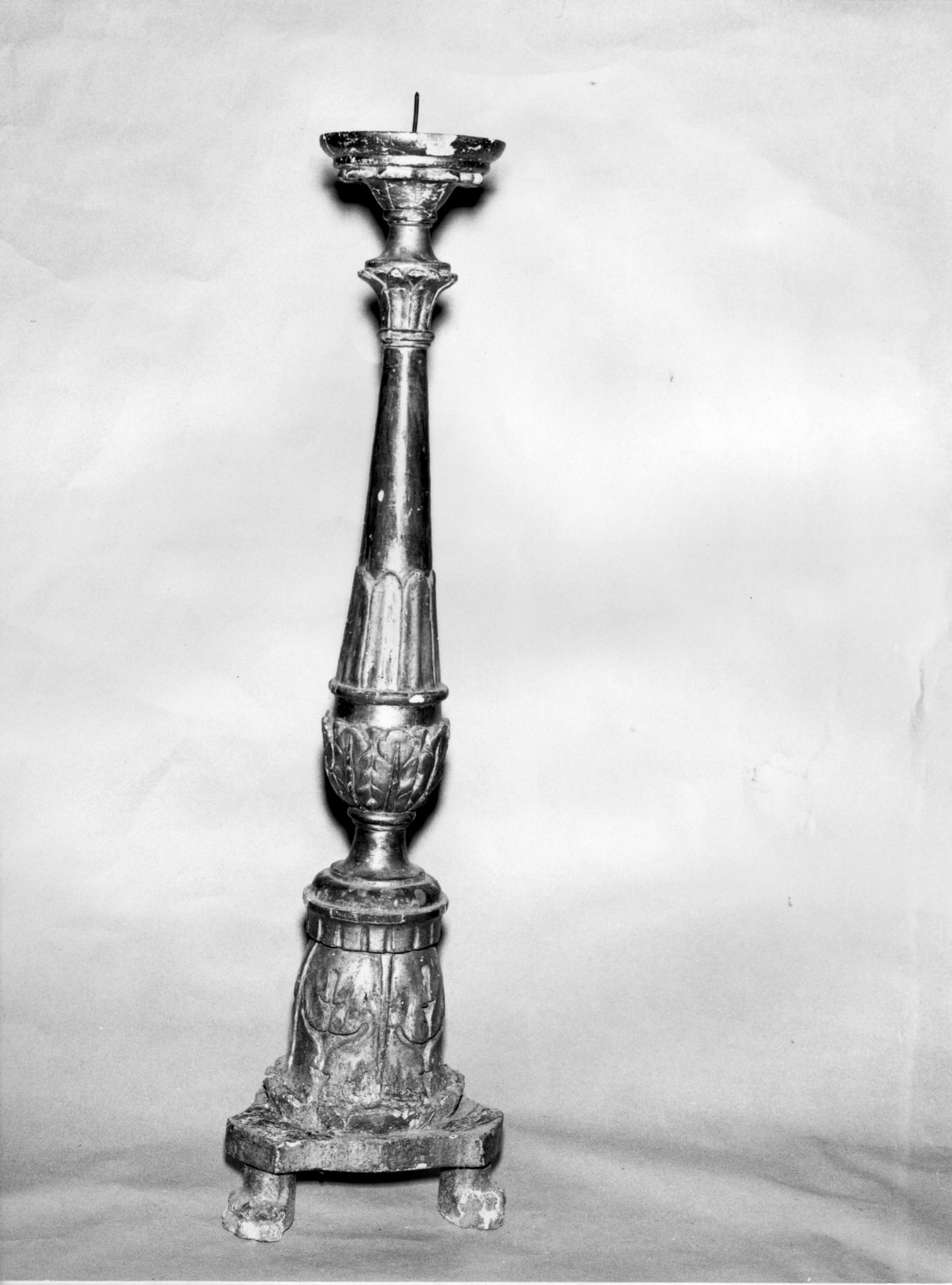 motivi decorativi vegetali (candeliere d'altare, serie) - bottega ligure (inizio sec. XIX)