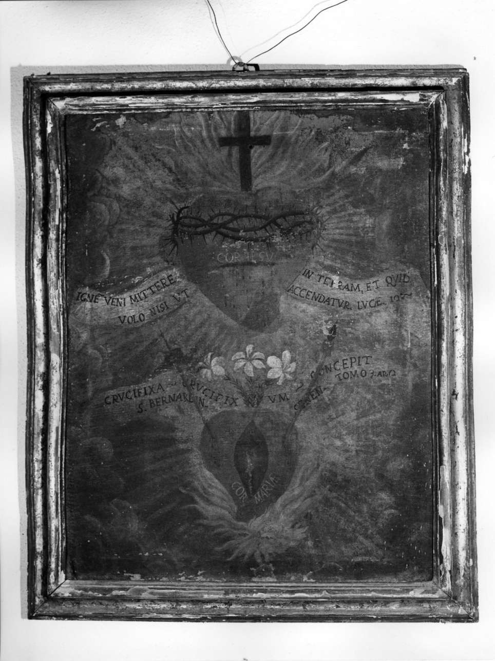 Sacro Cuore di Gesù e Sacro Cuore di Maria (dipinto, opera isolata) - ambito italiano (secc. XVIII/ XIX)