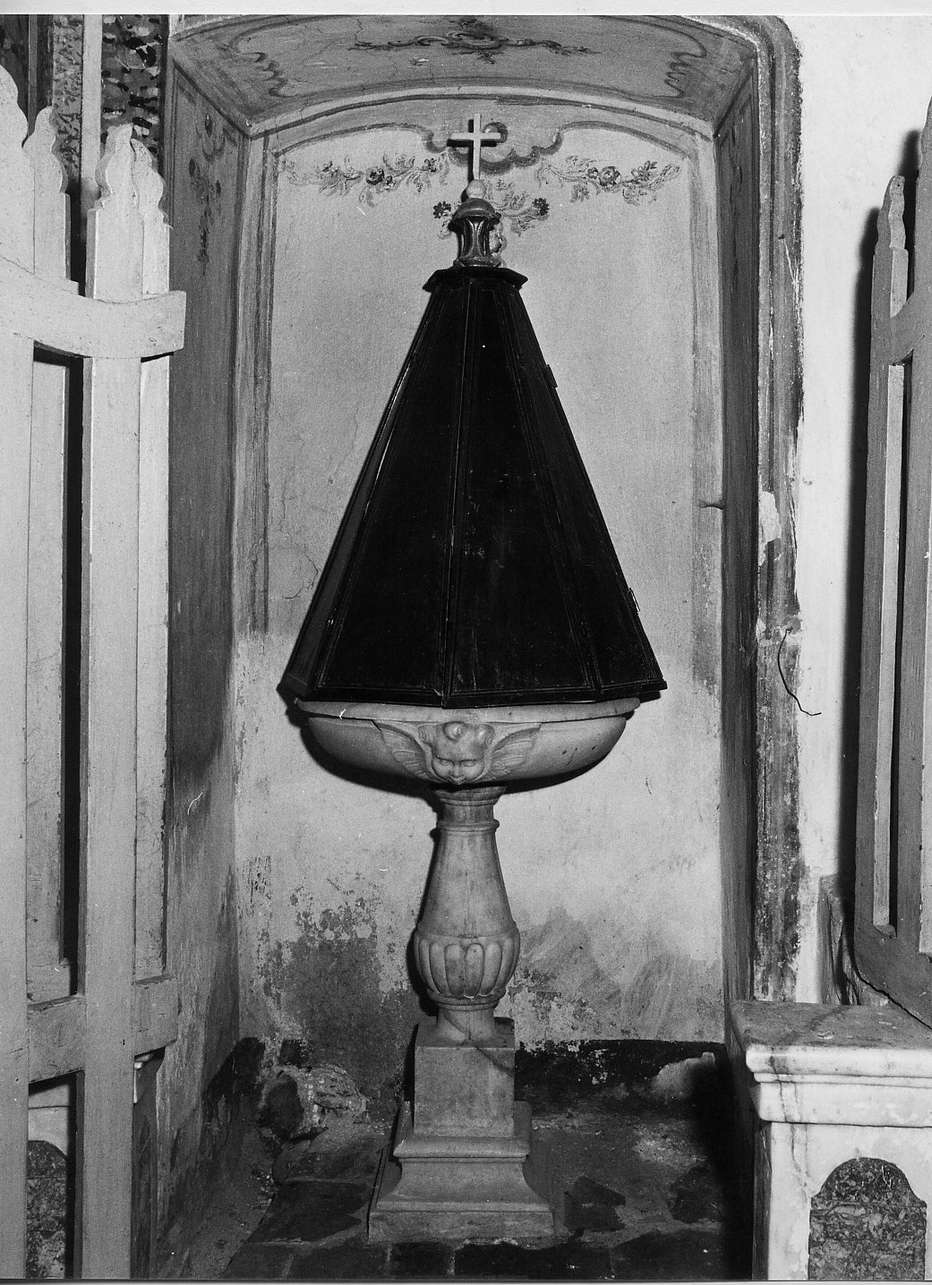 fonte battesimale, opera isolata - bottega ligure (sec. XVII)