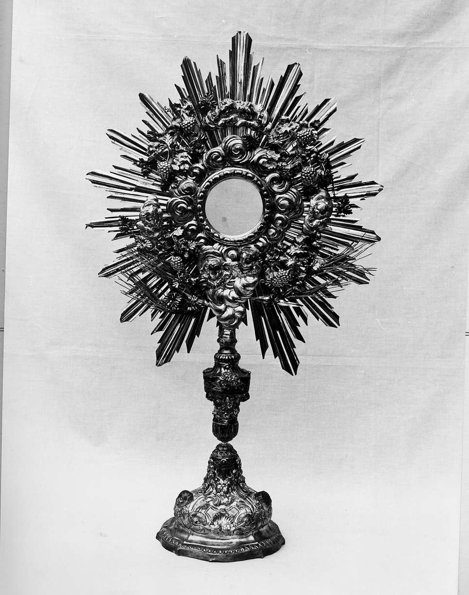 ostensorio, opera isolata - bottega ligure (sec. XVIII)