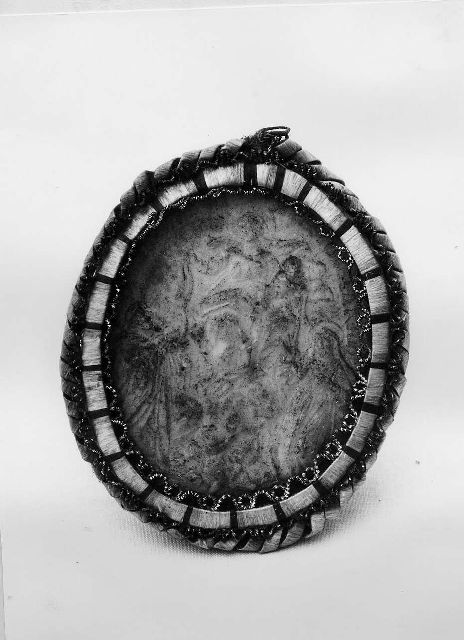 Agnus Dei/ Madonna con Bambino e Santi (Agnus Dei, opera isolata) - bottega romana (sec. XVIII)