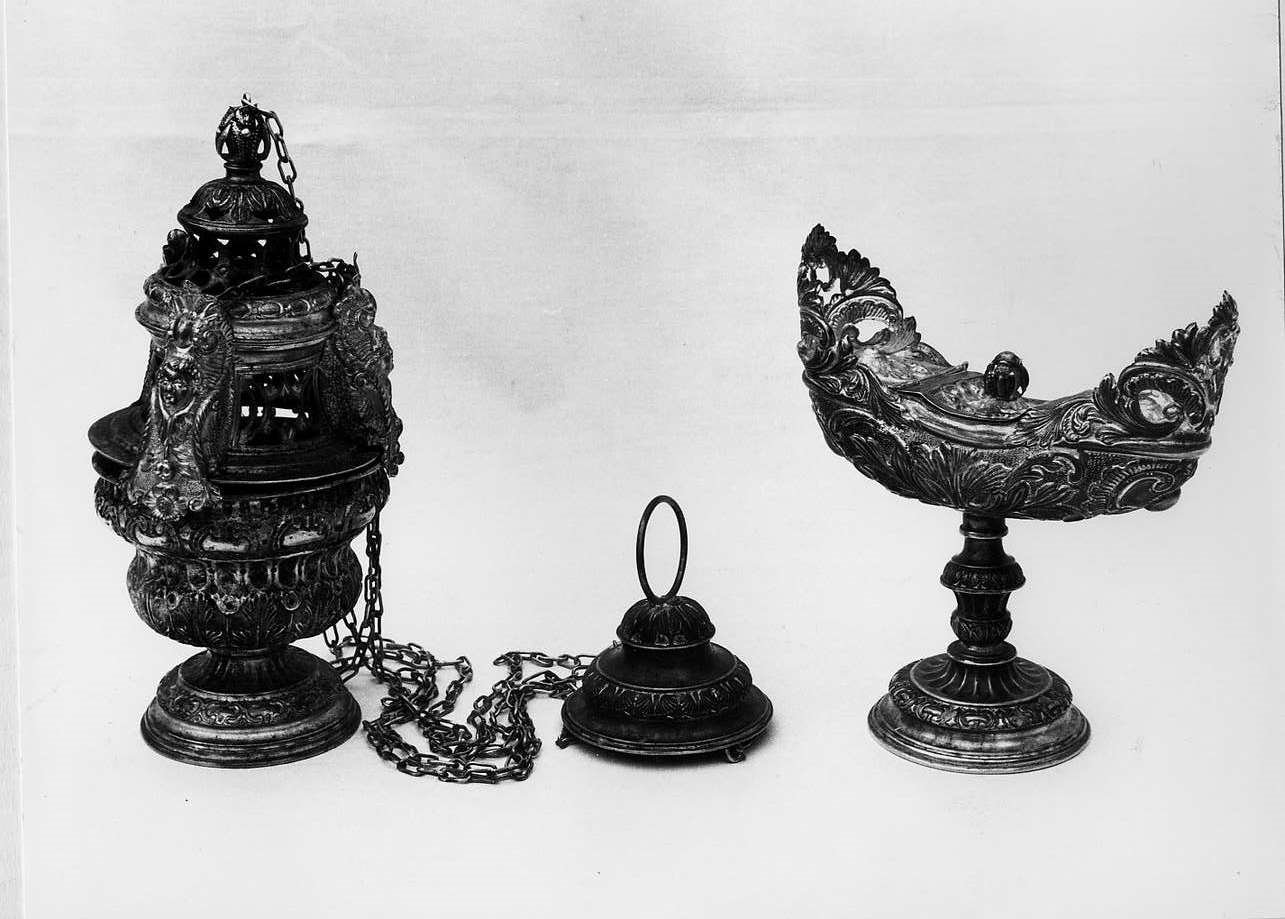 navicella portaincenso, opera isolata - bottega ligure (metà sec. XVIII)