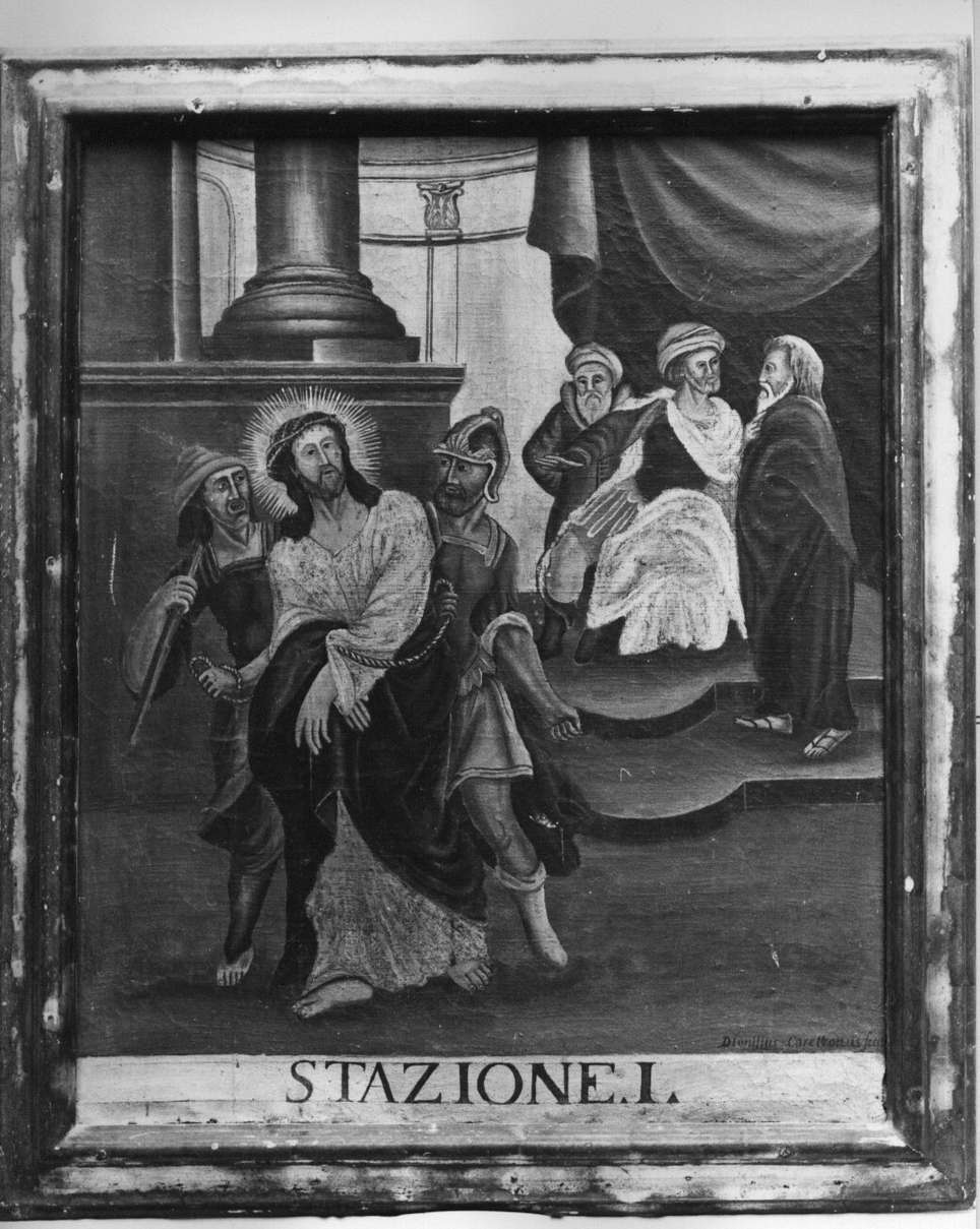 stazione I: Gesù condannato a morte (Via Crucis, ciclo) di Carrettonus Dionisius (sec. XVIII)