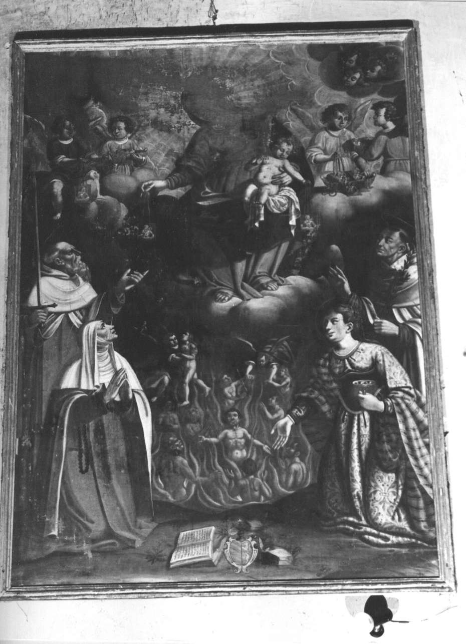 Madonna del Carmelo e santi (dipinto, opera isolata) - ambito italiano (sec. XVII)