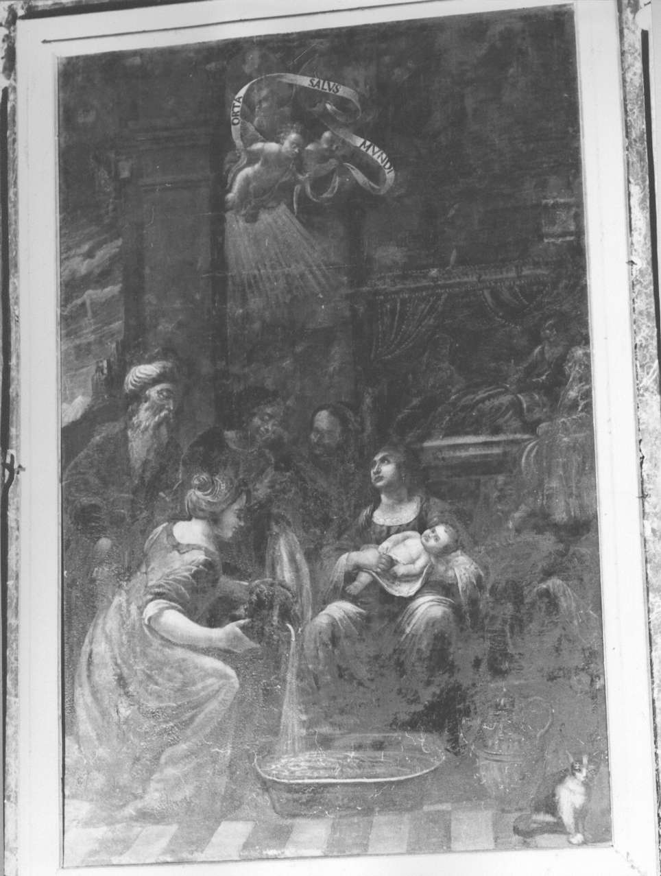 nascita di Maria Vergine (dipinto, elemento d'insieme) - ambito italiano (sec. XVII)