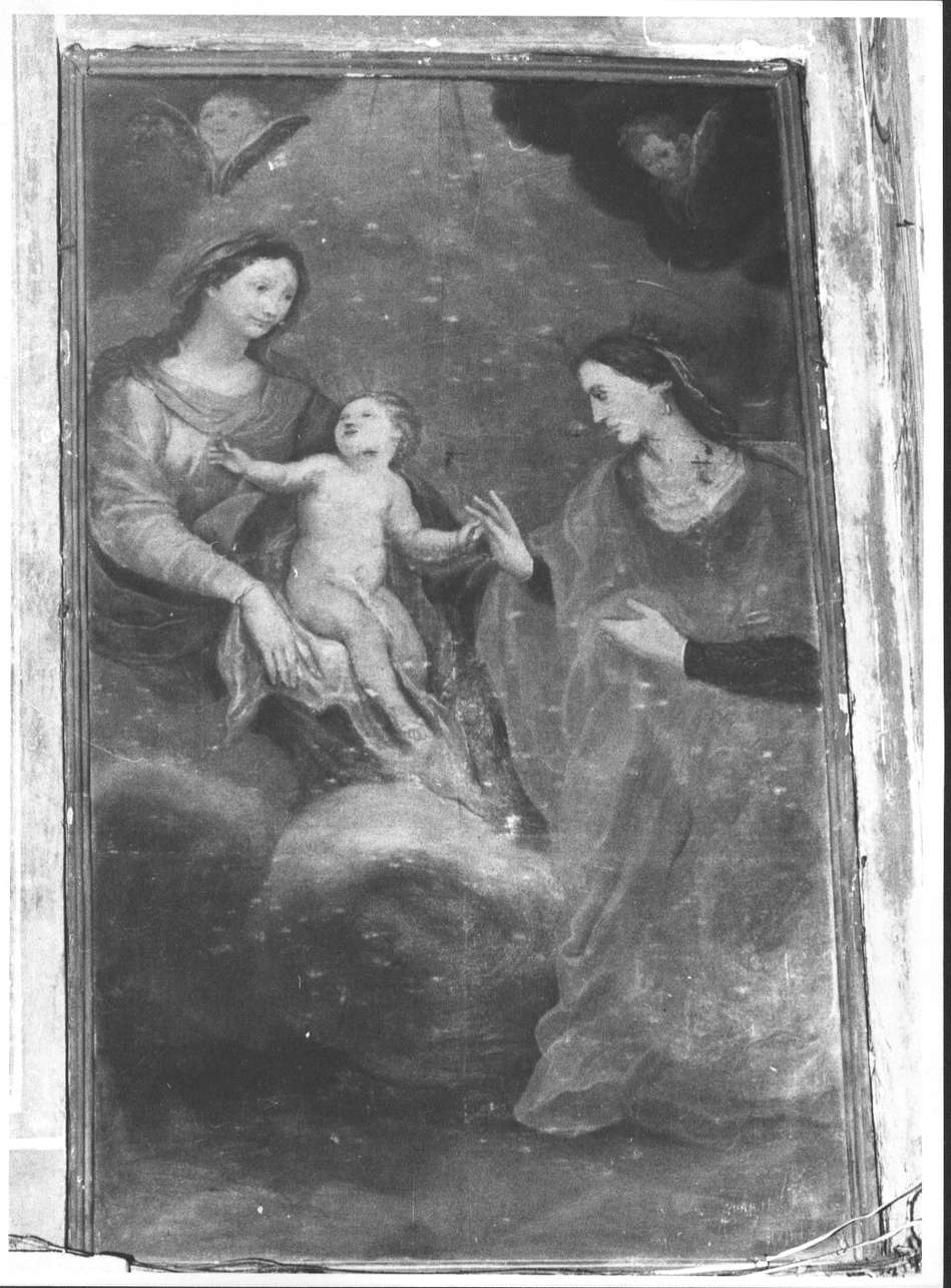 matrimonio mistico di Santa Caterina d'Alessandria (dipinto, pendant) - ambito italiano (sec. XVII)