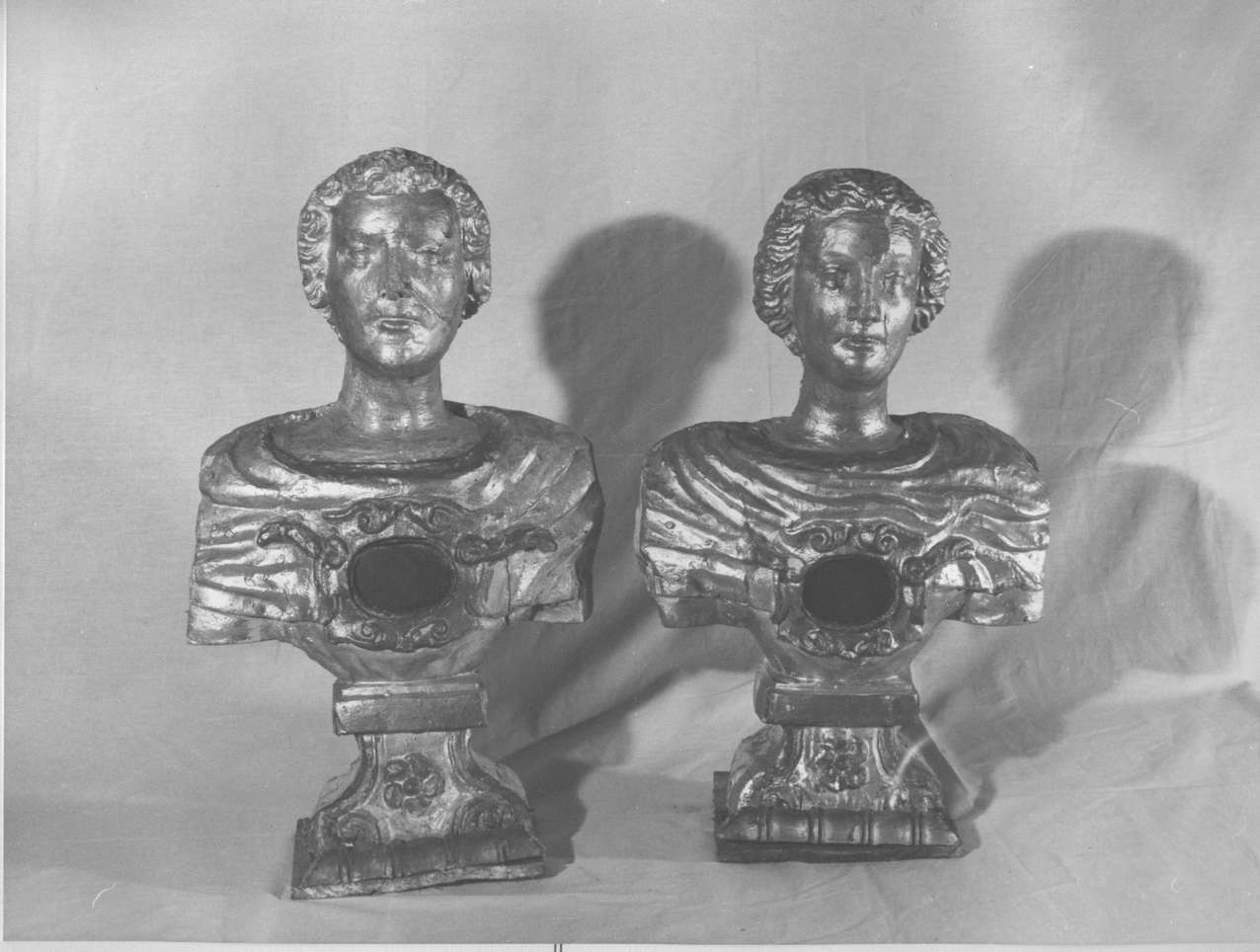 busto maschile (reliquiario - a busto, coppia) - bottega ligure (fine/inizio secc. XVII/ XVIII)