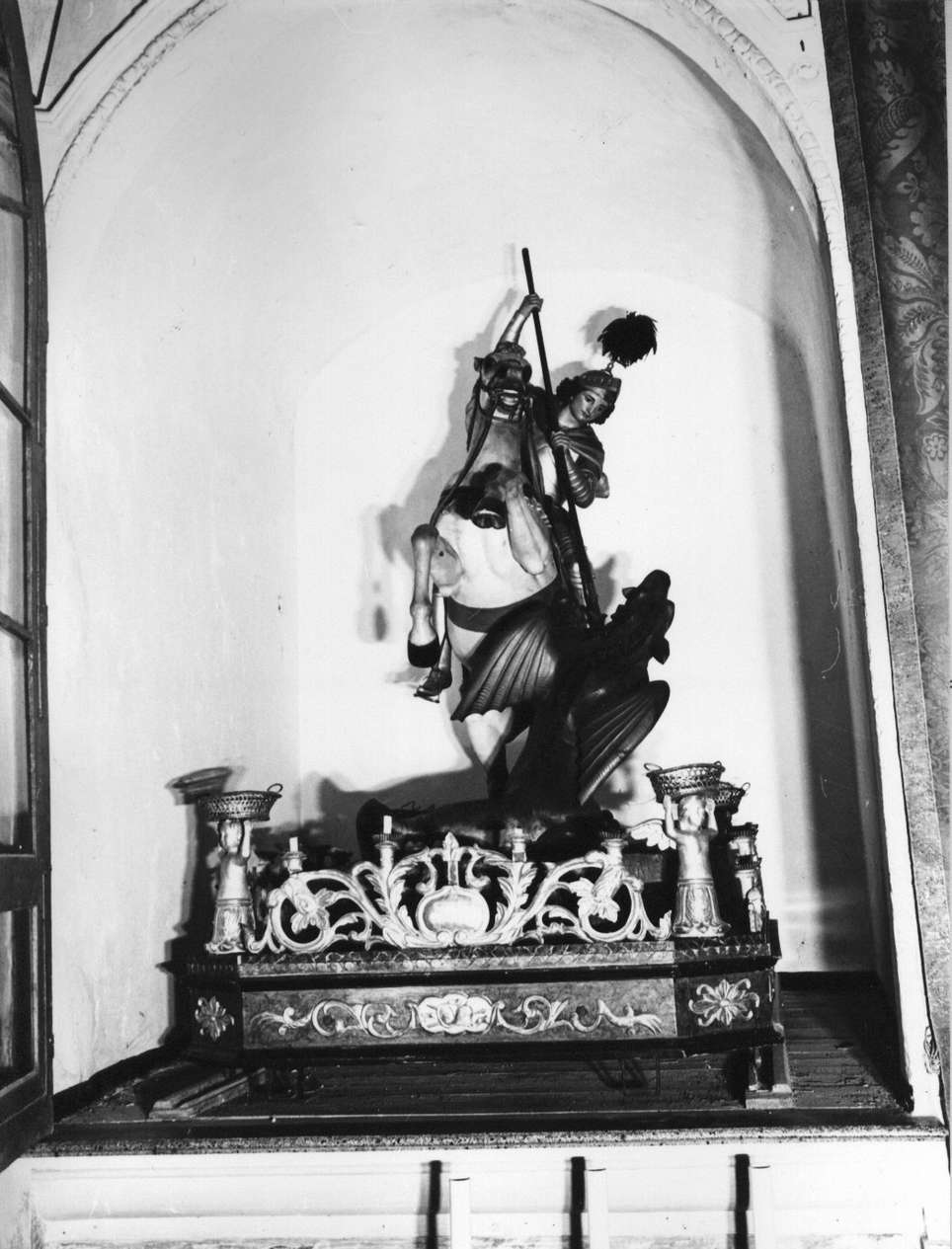 San Giorgio e il drago (macchina processionale, opera isolata) - bottega ligure (fine/inizio secc. XIX/ XX)