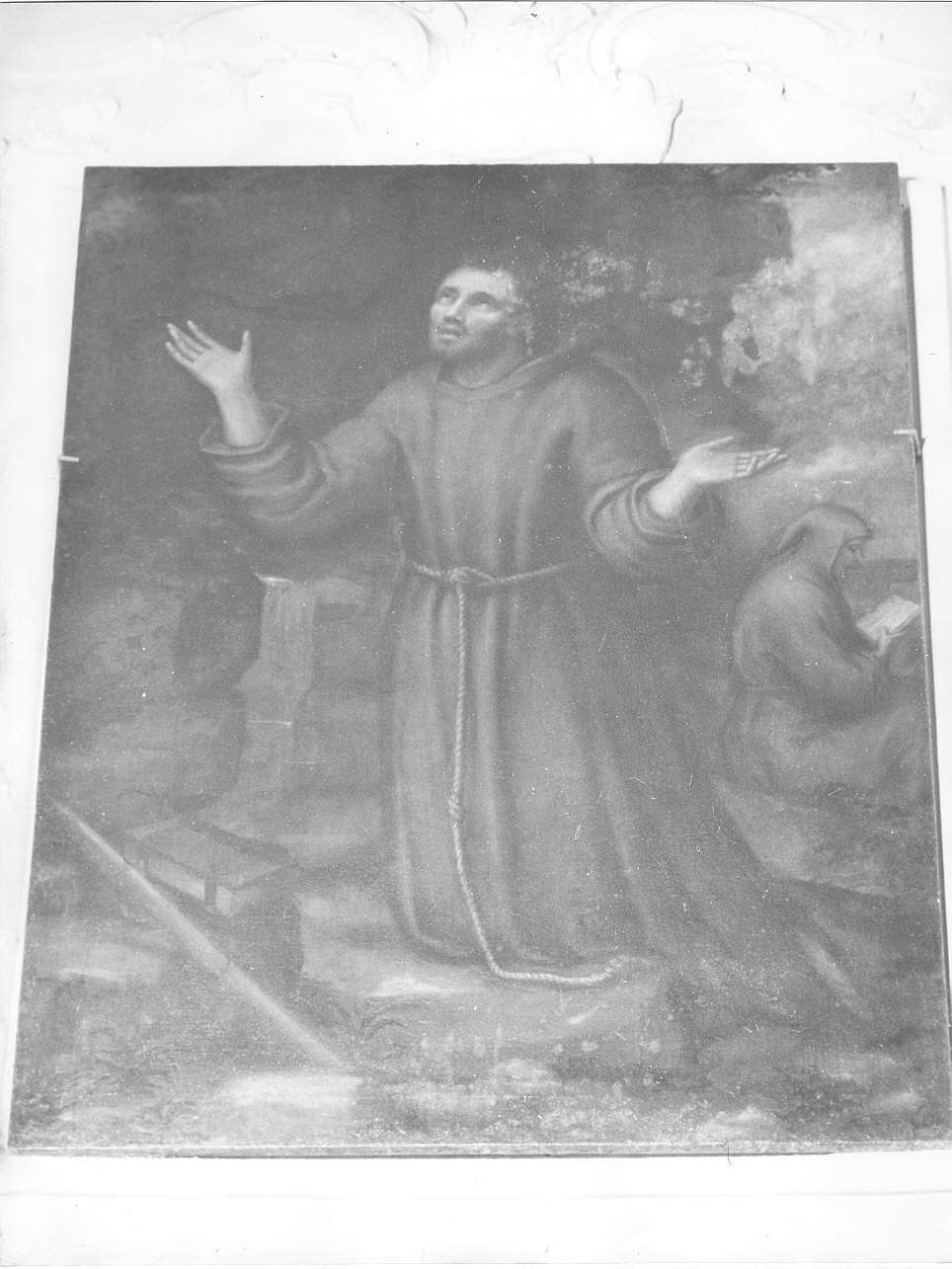 San Francesco d'Assisi in preghiera (dipinto, opera isolata) di Corte Cesare (seconda metà sec. XVI)