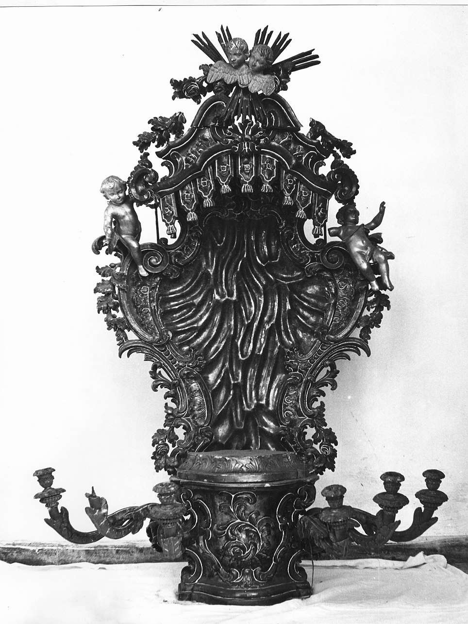 putti (tronetto per esposizione eucaristica, opera isolata) - bottega ligure (sec. XVIII)