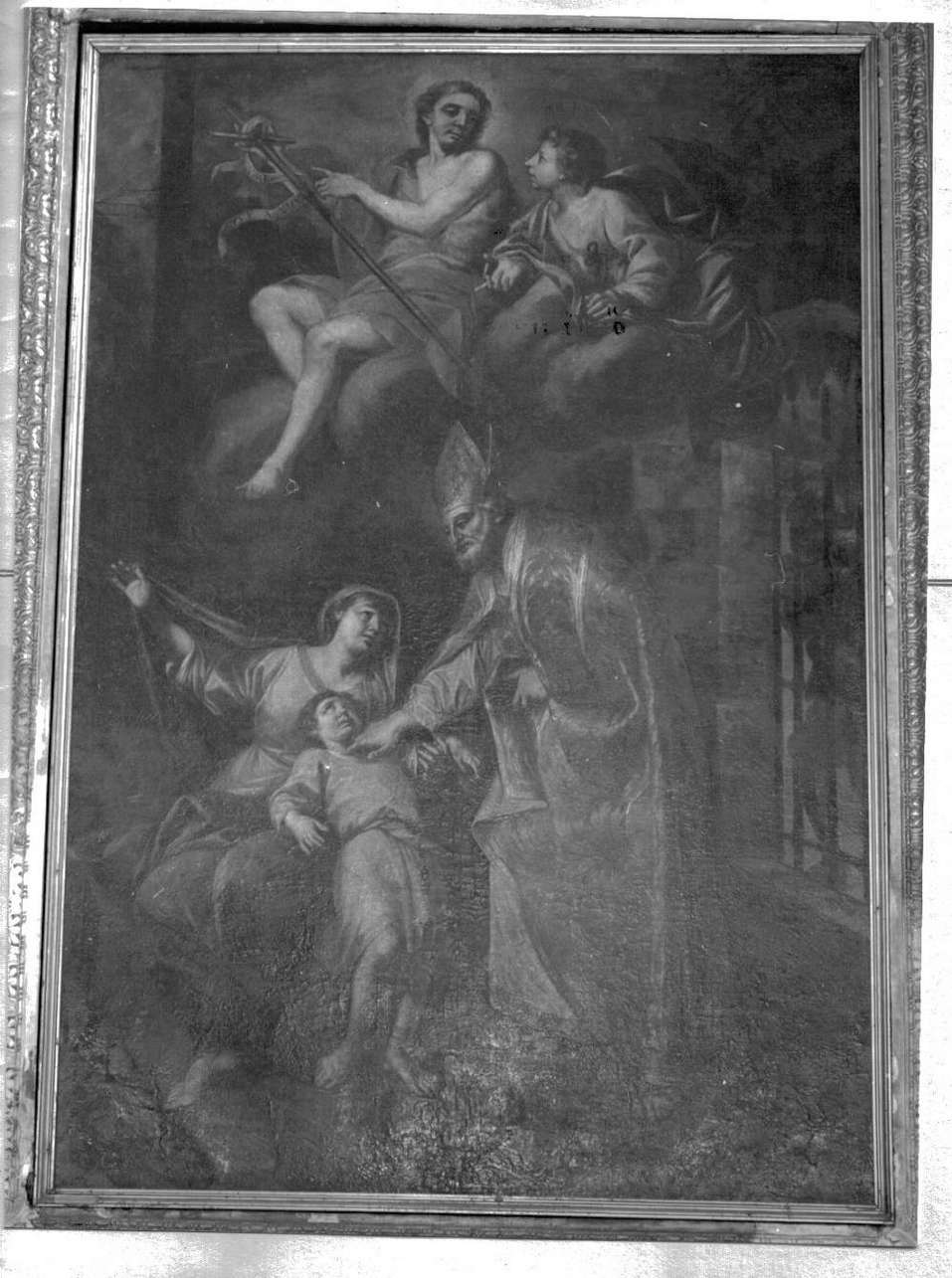 San Biagio guarisce un fanciullo (dipinto, opera isolata) di Robatto Giovanni Stefano, Ratti Carlo Giuseppe (secc. XVII/ XVIII)