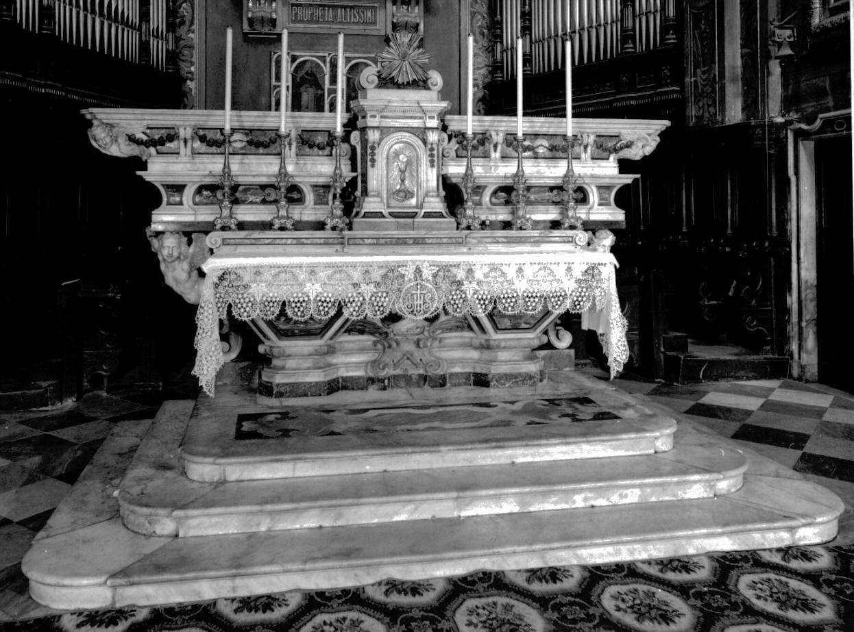 altare maggiore, opera isolata - bottega ligure (secc. XVI/ XVII)