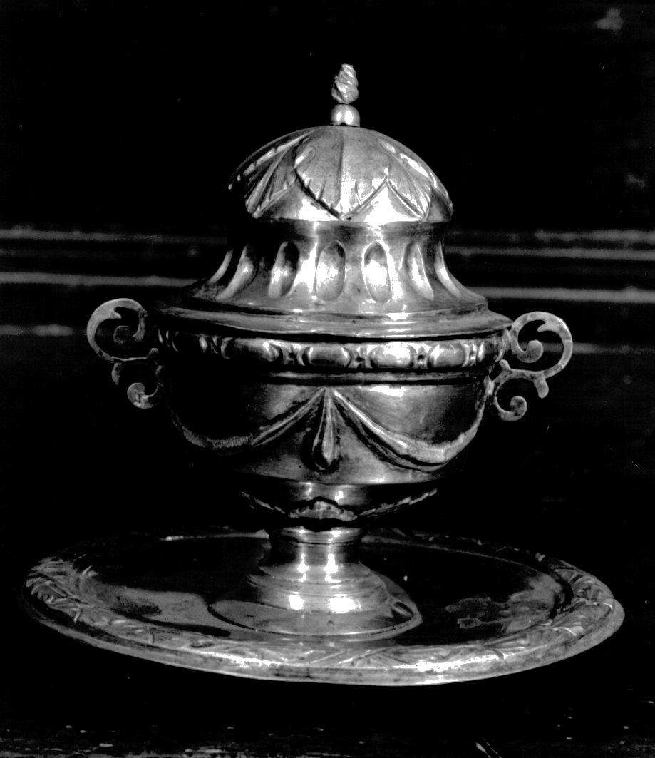 vaso per la riserva degli oli santi, opera isolata - bottega ligure (metà sec. XIX)