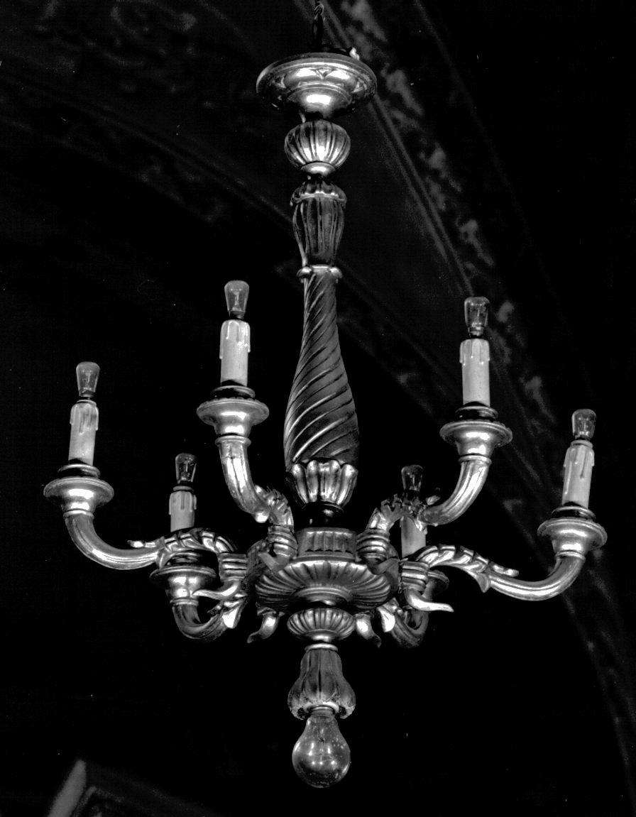 lampadario da chiesa, coppia - bottega ligure (sec. XX)