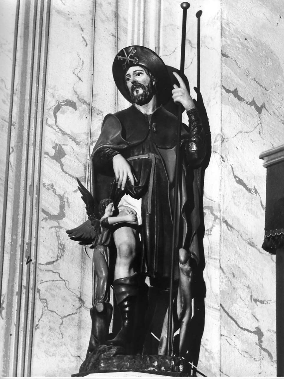 San Rocco (statua, opera isolata) - bottega ligure (secc. XVIII/ XIX)