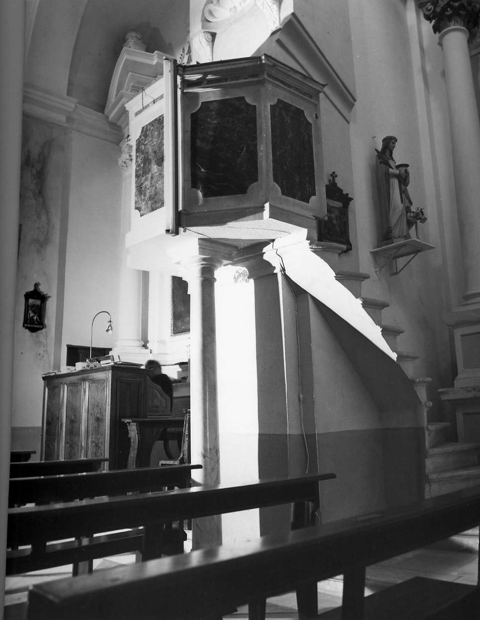 motivi decorativi architettonici (pulpito, opera isolata) - manifattura ligure (sec. XVIII)