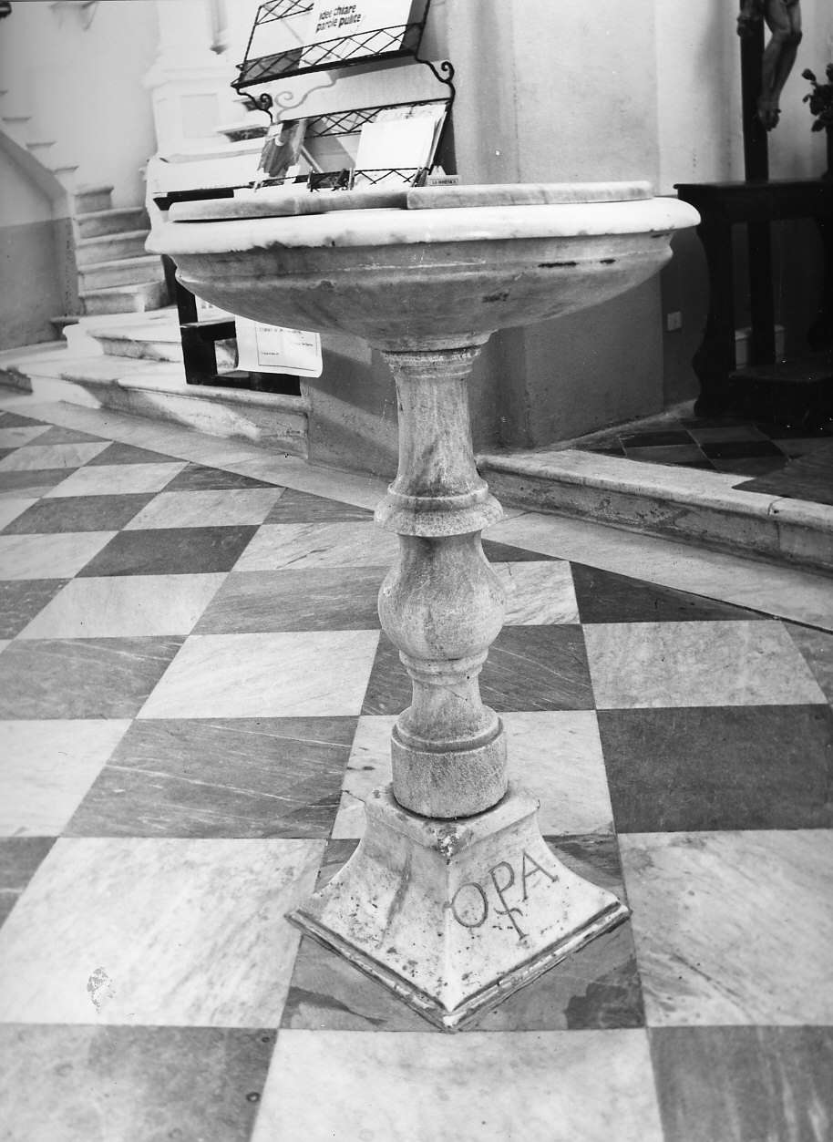 acquasantiera, opera isolata - ambito italiano (secc. XIX/ XX)